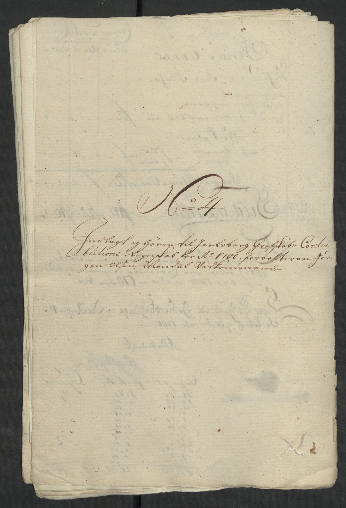 Rentekammeret inntil 1814, Reviderte regnskaper, Fogderegnskap, AV/RA-EA-4092/R32/L1869: Fogderegnskap Jarlsberg grevskap, 1700-1701, p. 49