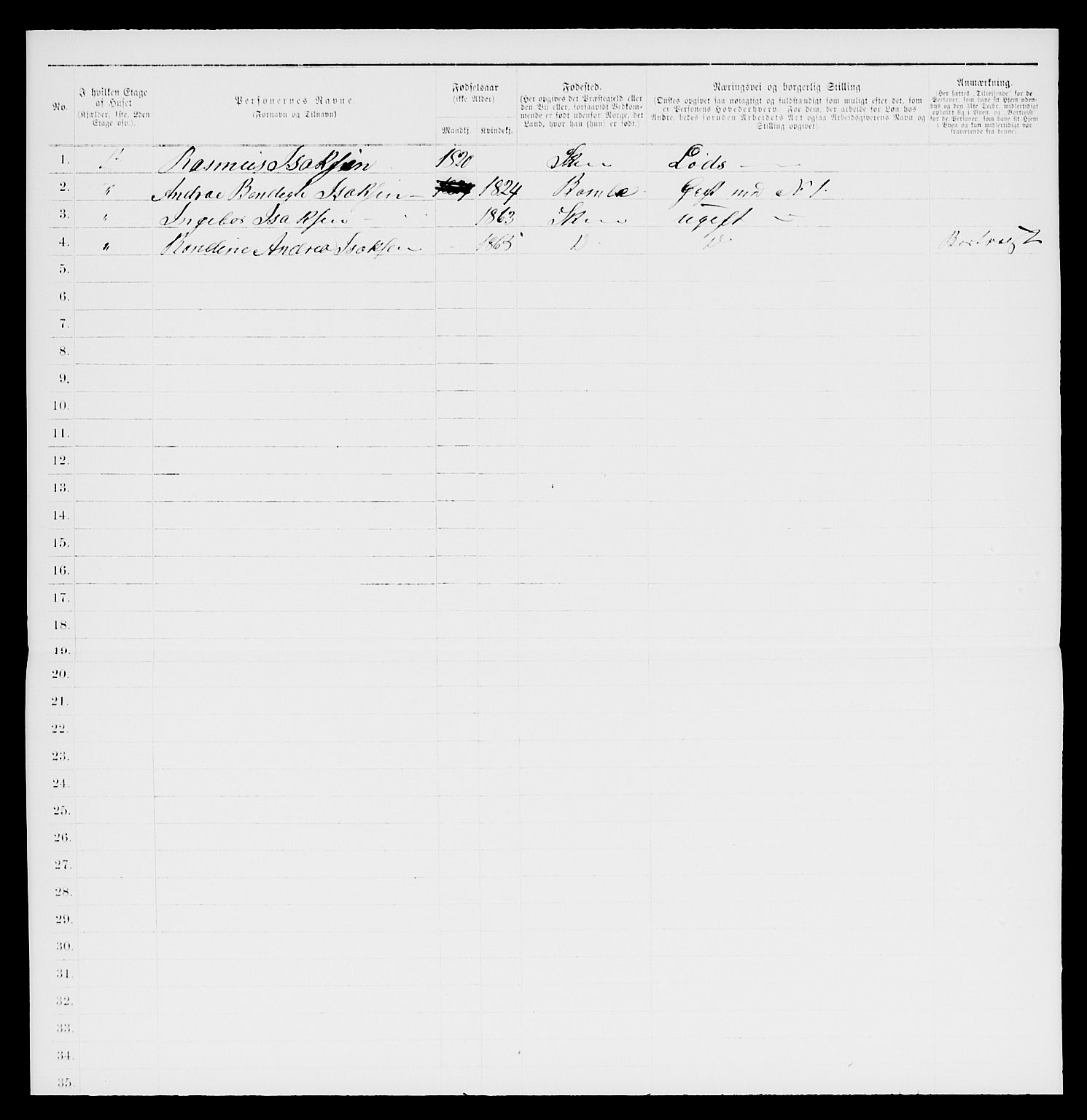 SAKO, 1885 census for 0806 Skien, 1885, p. 47