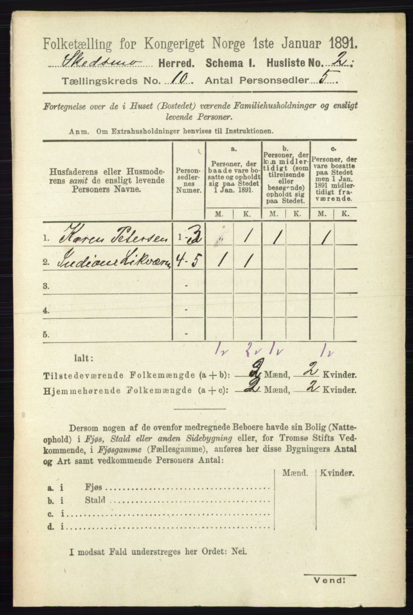 RA, 1891 census for 0231 Skedsmo, 1891, p. 5736