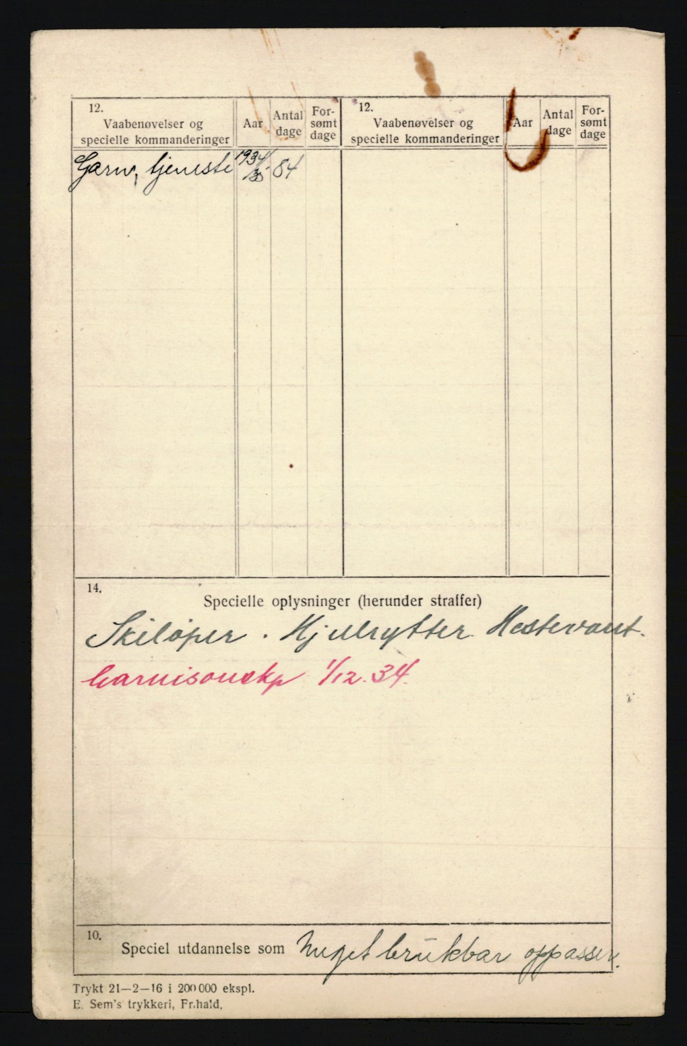 Forsvaret, Troms infanteriregiment nr. 16, AV/RA-RAFA-3146/P/Pa/L0018: Rulleblad for regimentets menige mannskaper, årsklasse 1934, 1934, p. 612