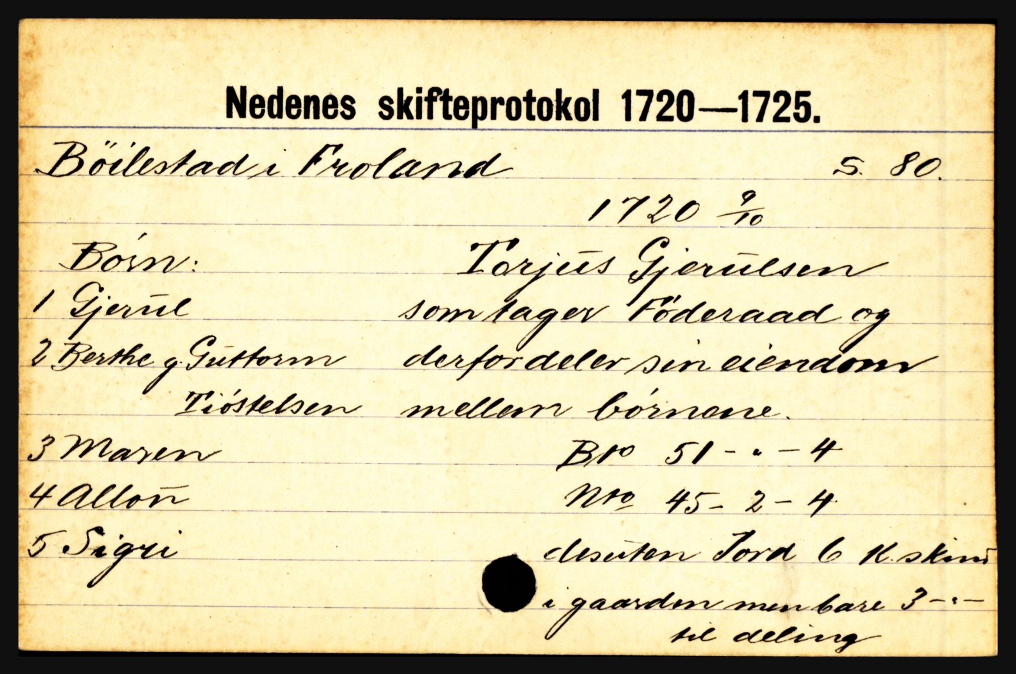 Nedenes sorenskriveri før 1824, AV/SAK-1221-0007/H, p. 4789