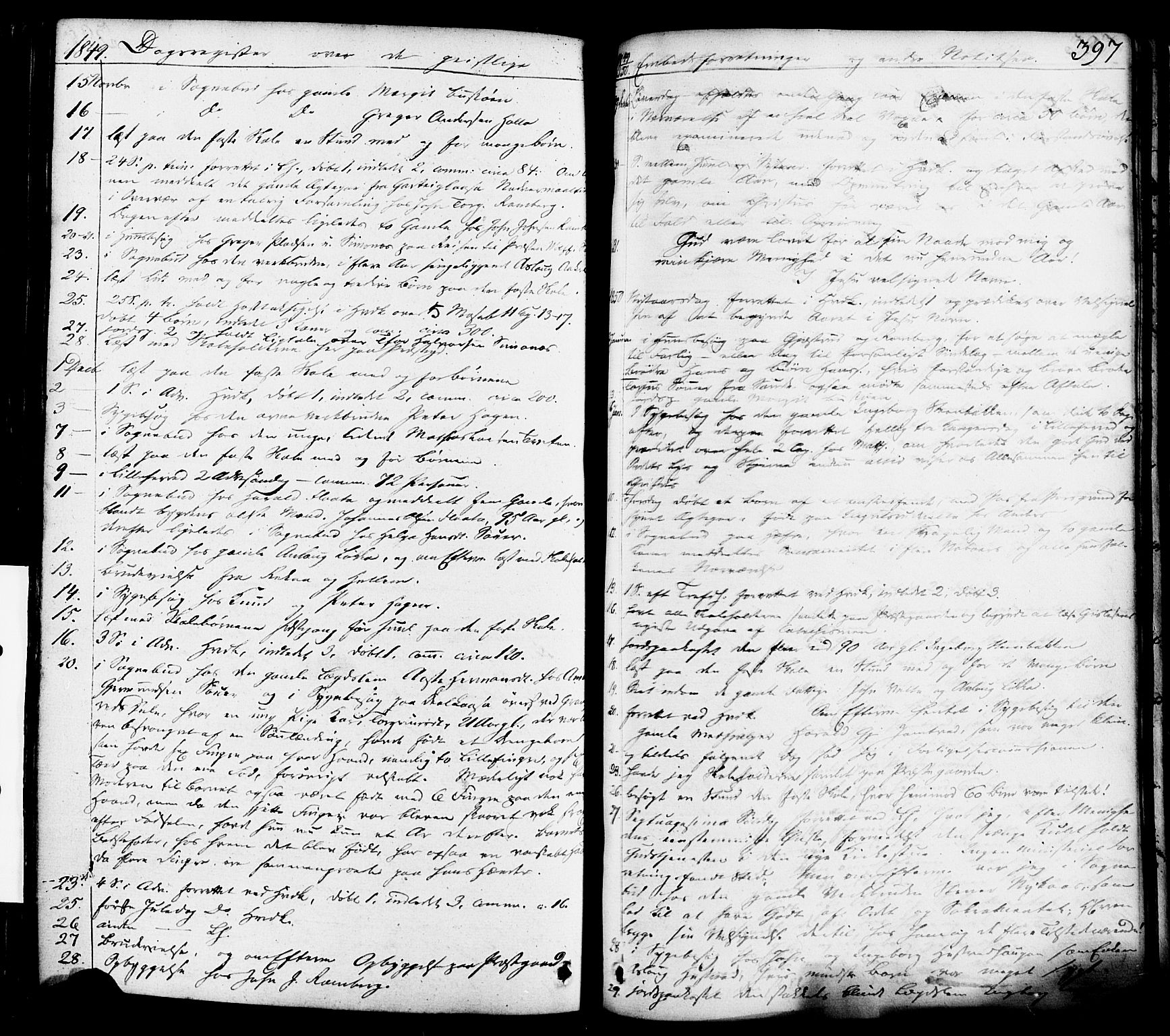 Heddal kirkebøker, SAKO/A-268/F/Fa/L0006: Parish register (official) no. I 6, 1837-1854, p. 397