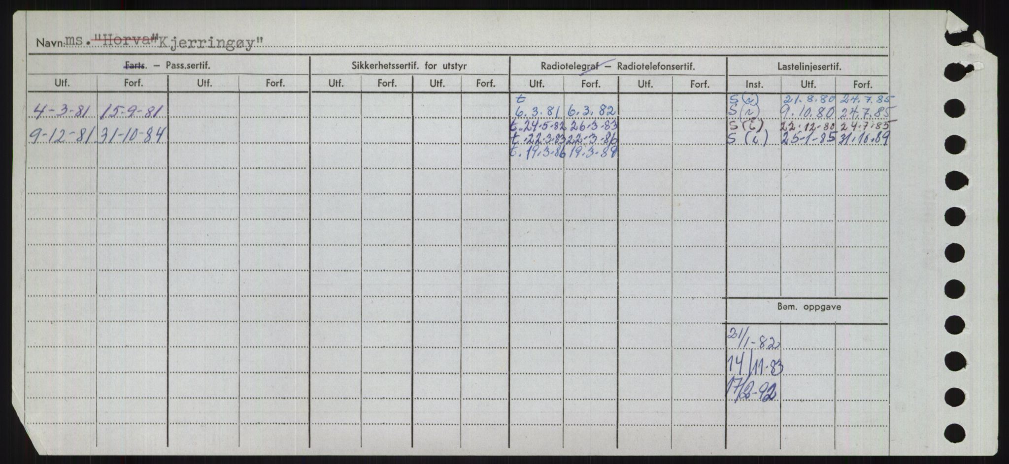 Sjøfartsdirektoratet med forløpere, Skipsmålingen, AV/RA-S-1627/H/Ha/L0003/0001: Fartøy, Hilm-Mar / Fartøy, Hilm-Kol, p. 782