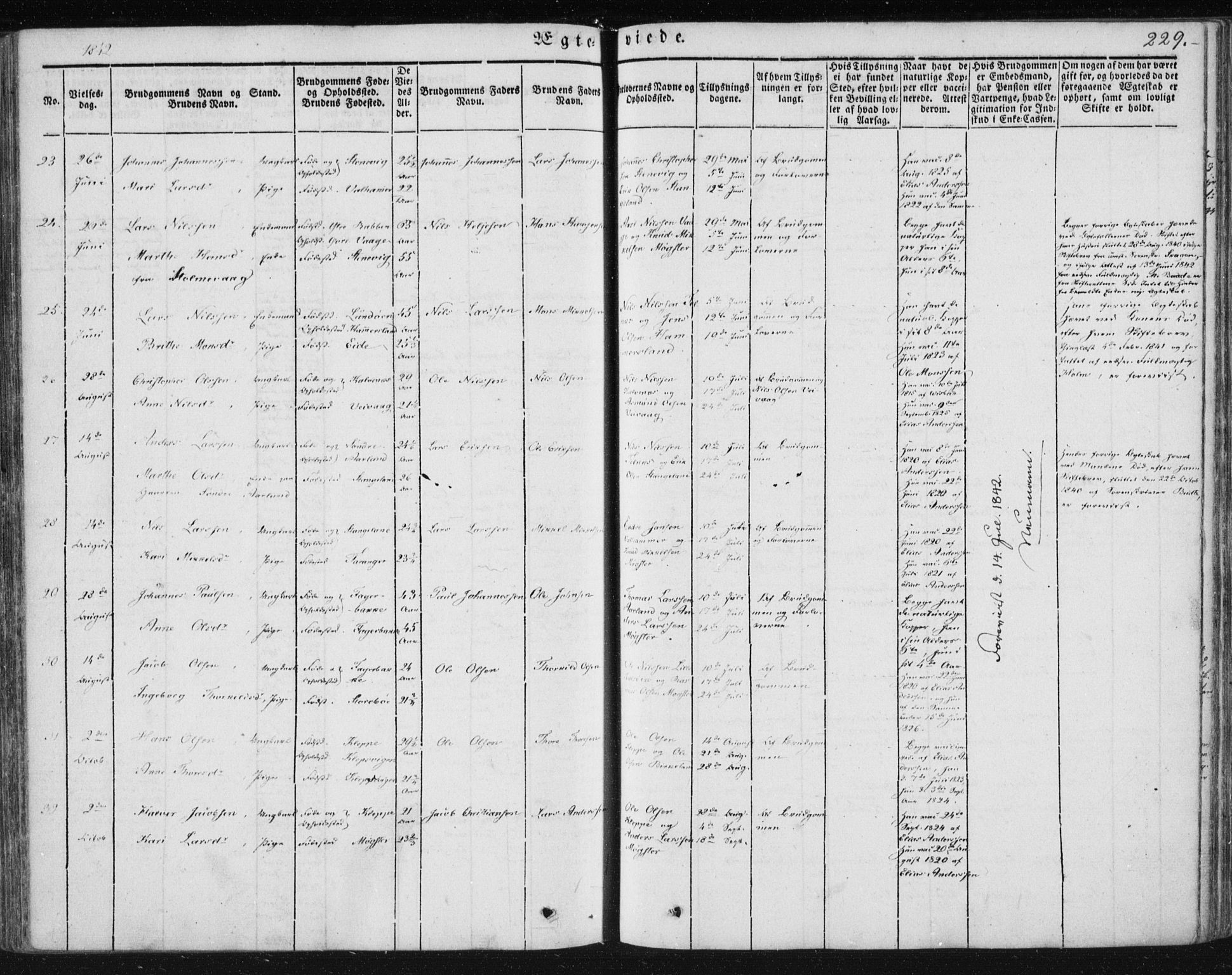 Sund sokneprestembete, AV/SAB-A-99930: Parish register (official) no. A 13, 1835-1849, p. 229