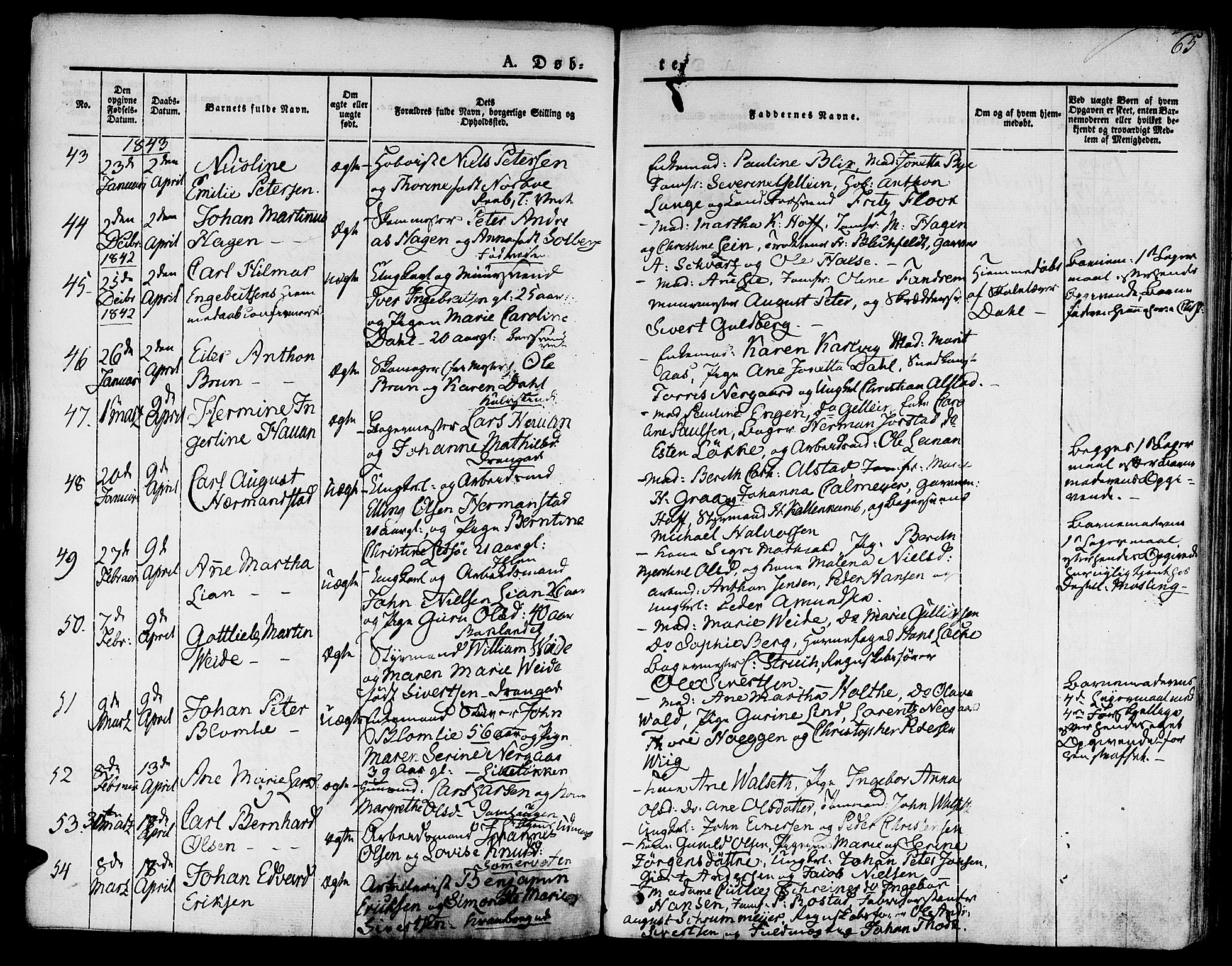 Ministerialprotokoller, klokkerbøker og fødselsregistre - Sør-Trøndelag, SAT/A-1456/601/L0048: Parish register (official) no. 601A16, 1840-1847, p. 65