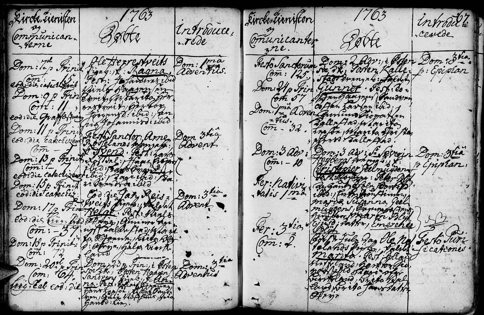 Kvam sokneprestembete, SAB/A-76201/H/Haa: Parish register (official) no. A 3, 1743-1795, p. 67