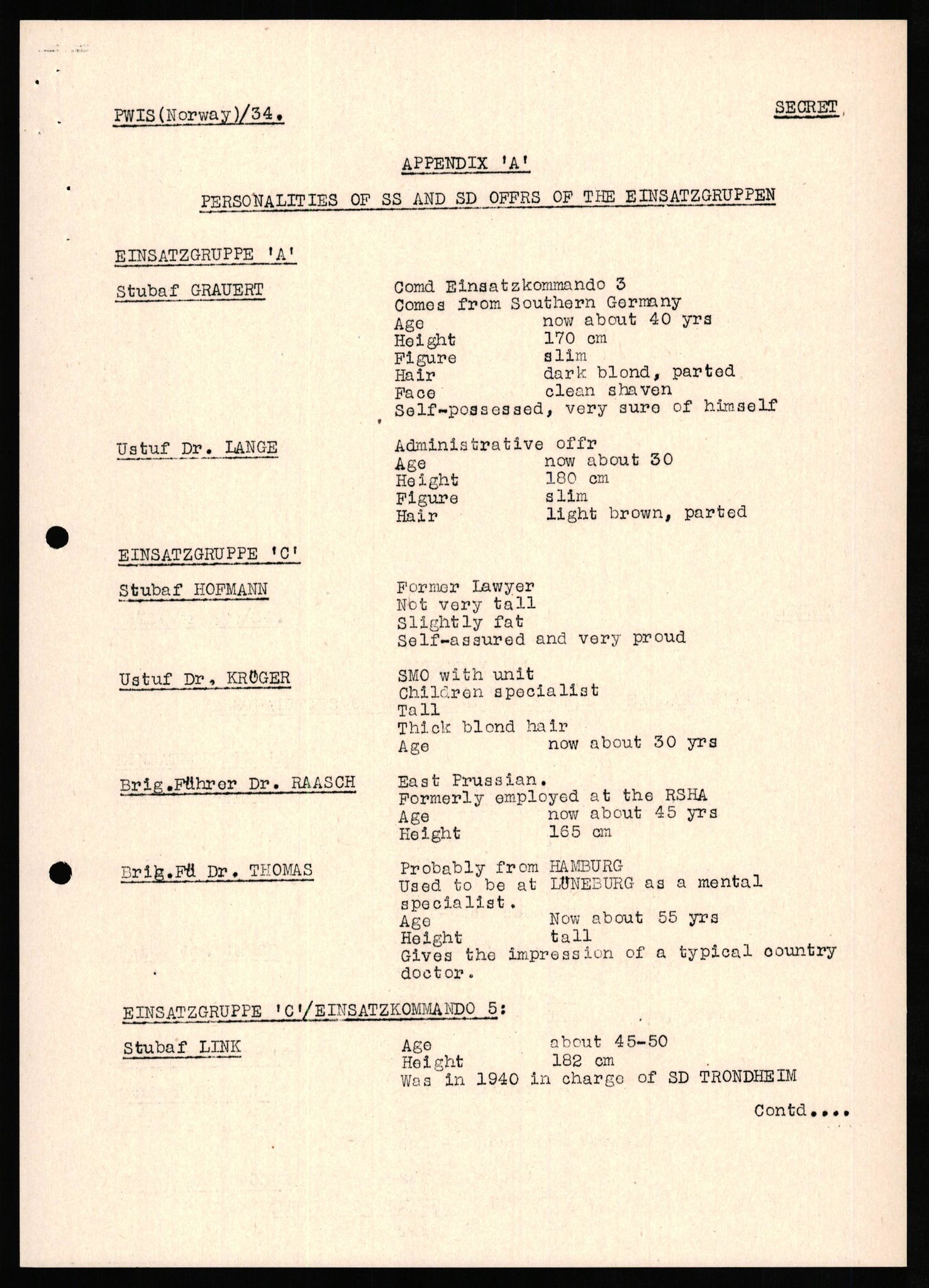 Forsvaret, Forsvarets overkommando II, AV/RA-RAFA-3915/D/Db/L0028: CI Questionaires. Tyske okkupasjonsstyrker i Norge. Tyskere., 1945-1946, p. 507