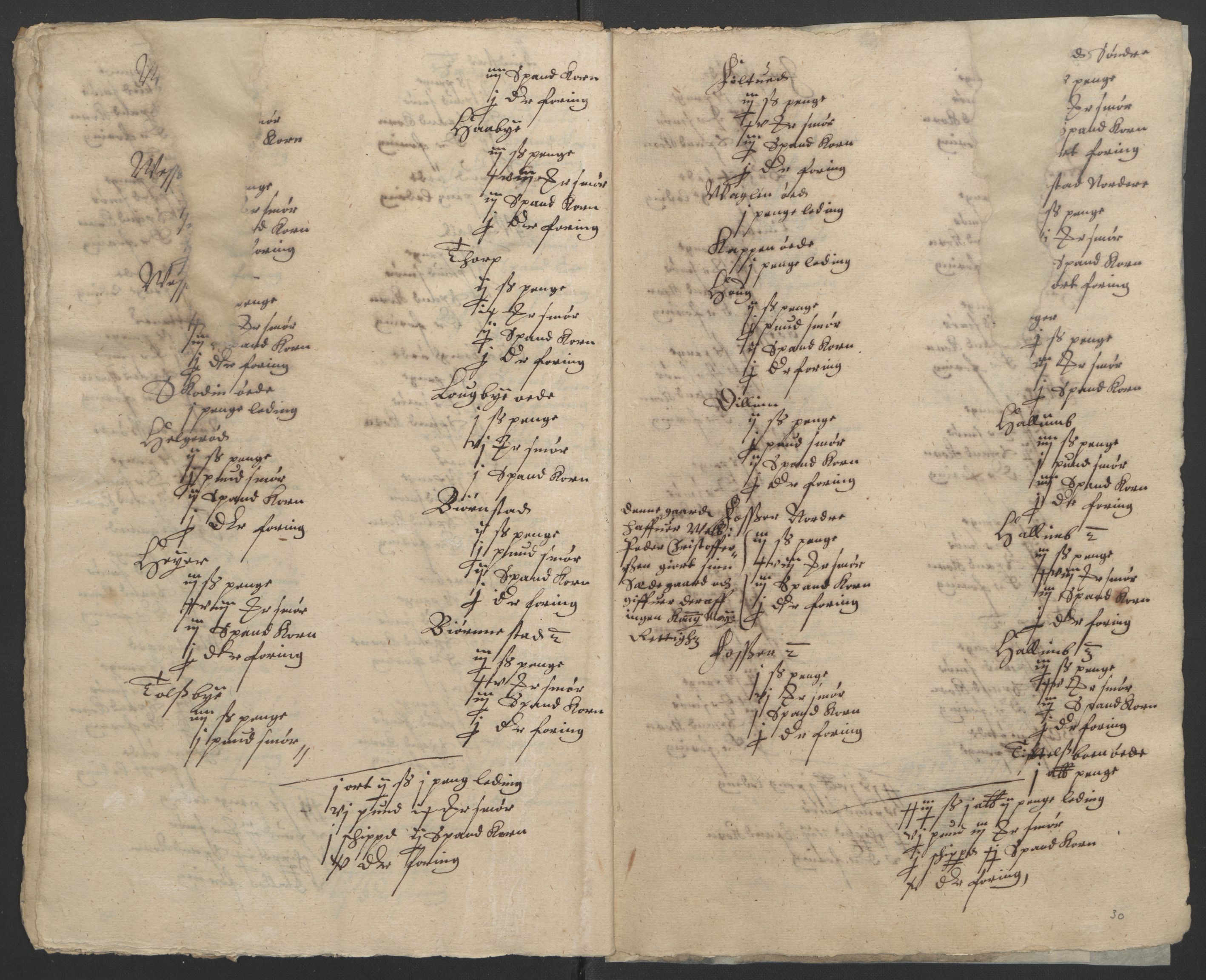 Stattholderembetet 1572-1771, AV/RA-EA-2870/Ek/L0002/0001: Jordebøker til utlikning av garnisonsskatt 1624-1626: / Jordebøker for noen vikværske len, 1624-1626, p. 68