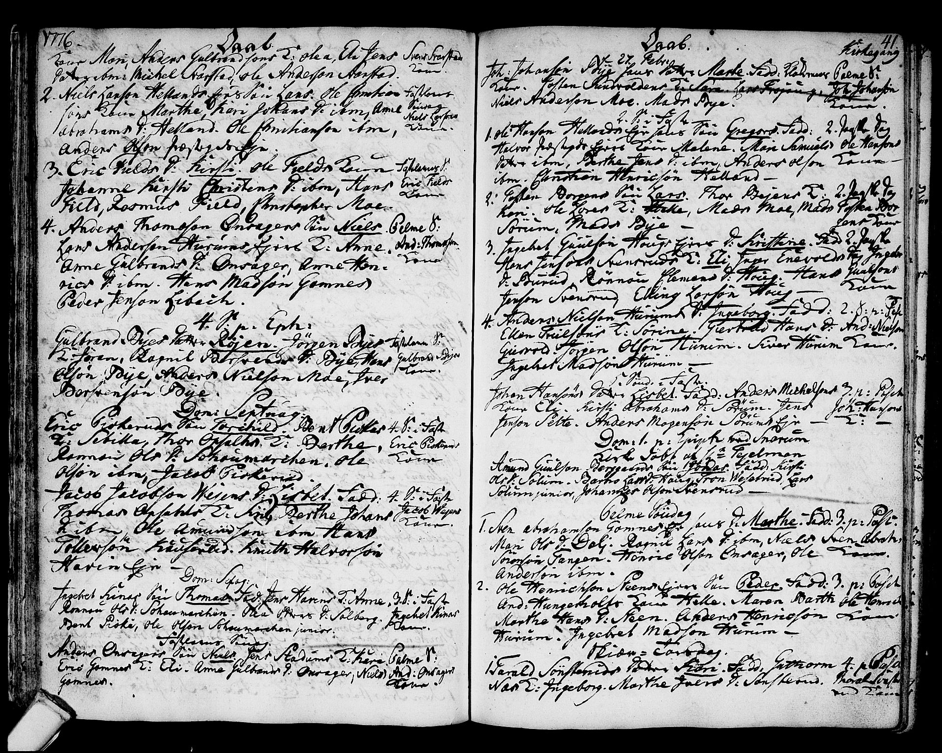 Hole kirkebøker, SAKO/A-228/F/Fa/L0002: Parish register (official) no. I 2, 1766-1814, p. 41