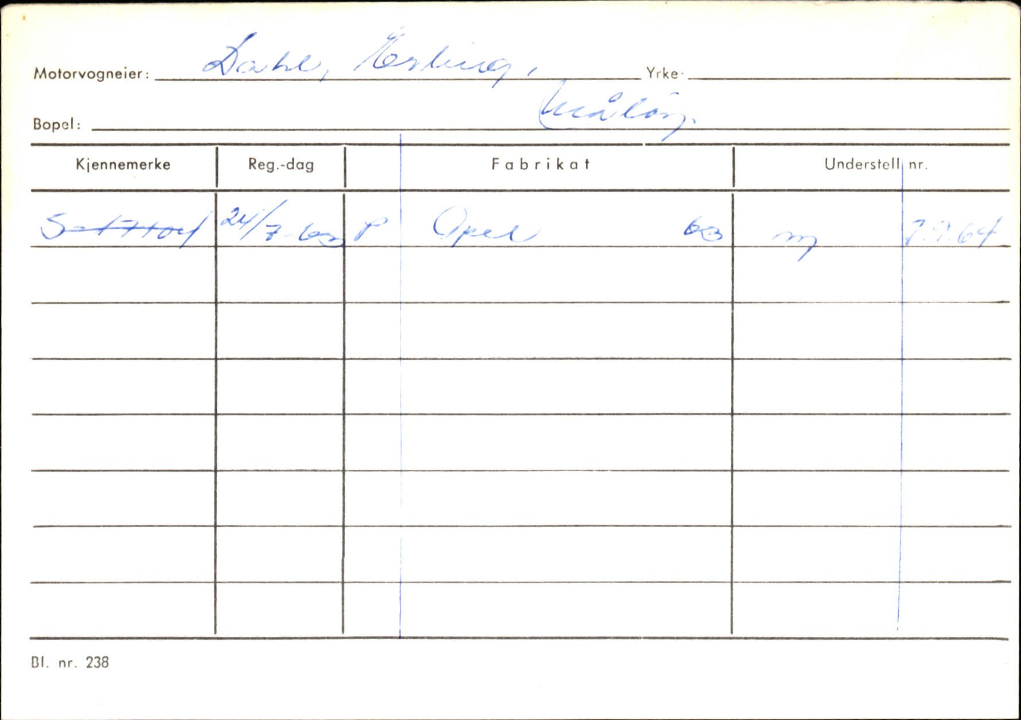 Statens vegvesen, Sogn og Fjordane vegkontor, SAB/A-5301/4/F/L0144: Registerkort Vågsøy A-R, 1945-1975, p. 337