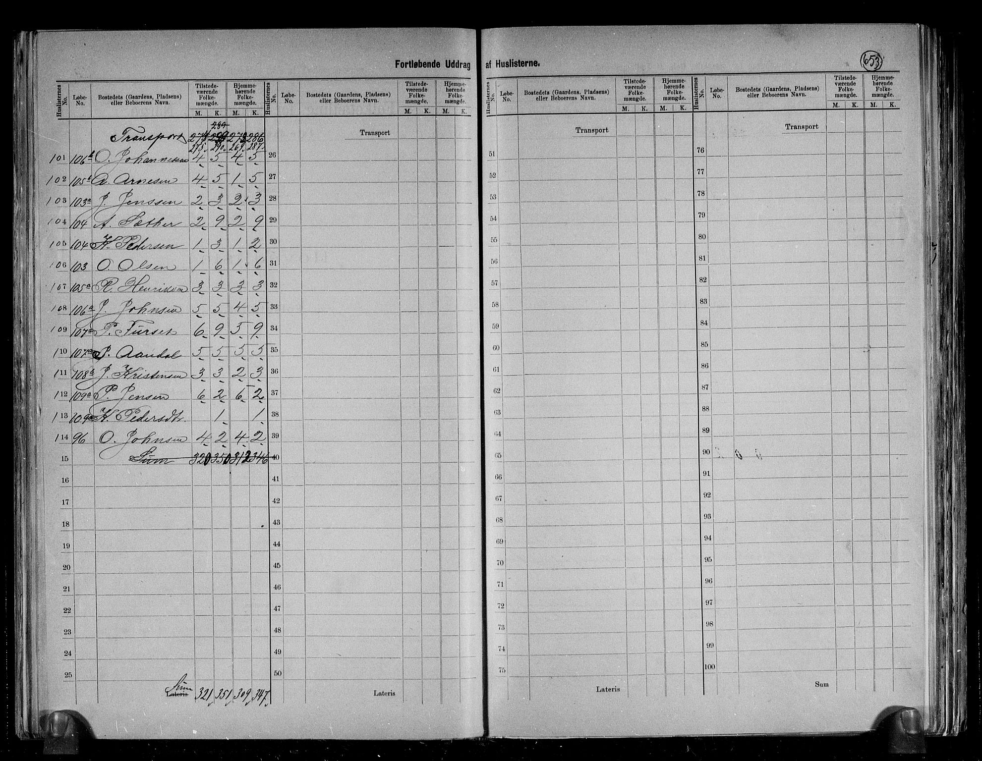 RA, 1891 census for 1558 Øre, 1891, p. 13