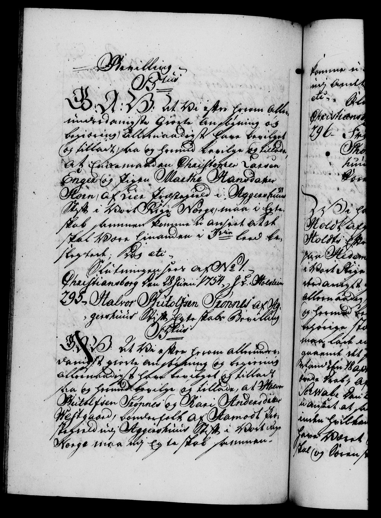 Danske Kanselli 1572-1799, AV/RA-EA-3023/F/Fc/Fca/Fcaa/L0038: Norske registre, 1753-1754, p. 790b