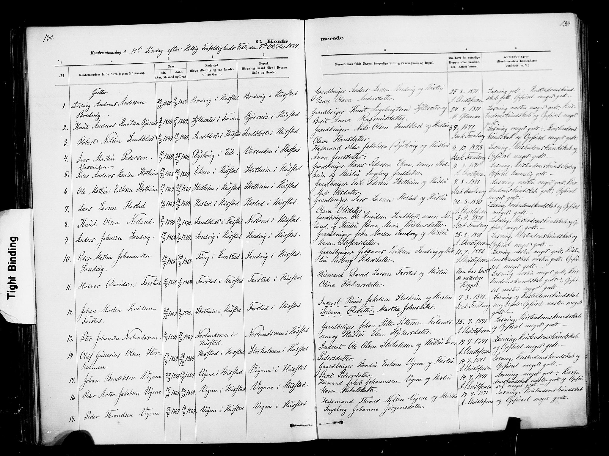 Ministerialprotokoller, klokkerbøker og fødselsregistre - Møre og Romsdal, AV/SAT-A-1454/567/L0778: Parish register (official) no. 567A01, 1881-1903, p. 130