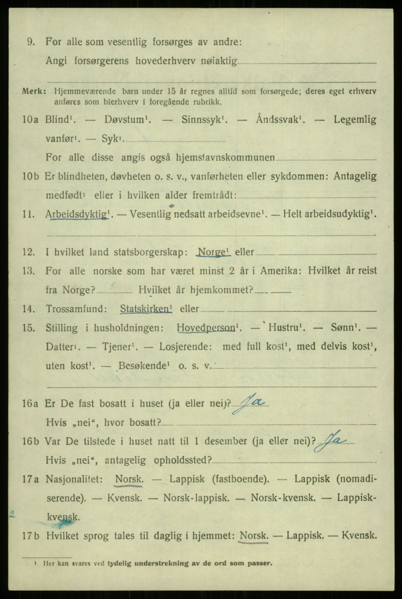 SATØ, 1920 census for Trondenes, 1920, p. 3168