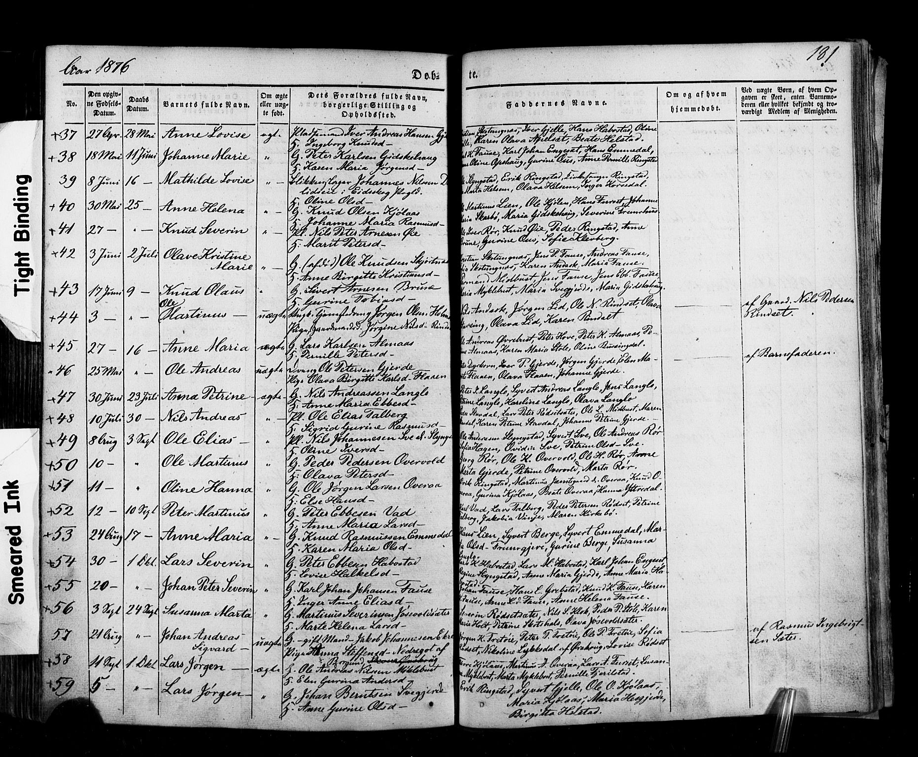 Ministerialprotokoller, klokkerbøker og fødselsregistre - Møre og Romsdal, AV/SAT-A-1454/520/L0275: Parish register (official) no. 520A05, 1844-1881, p. 181