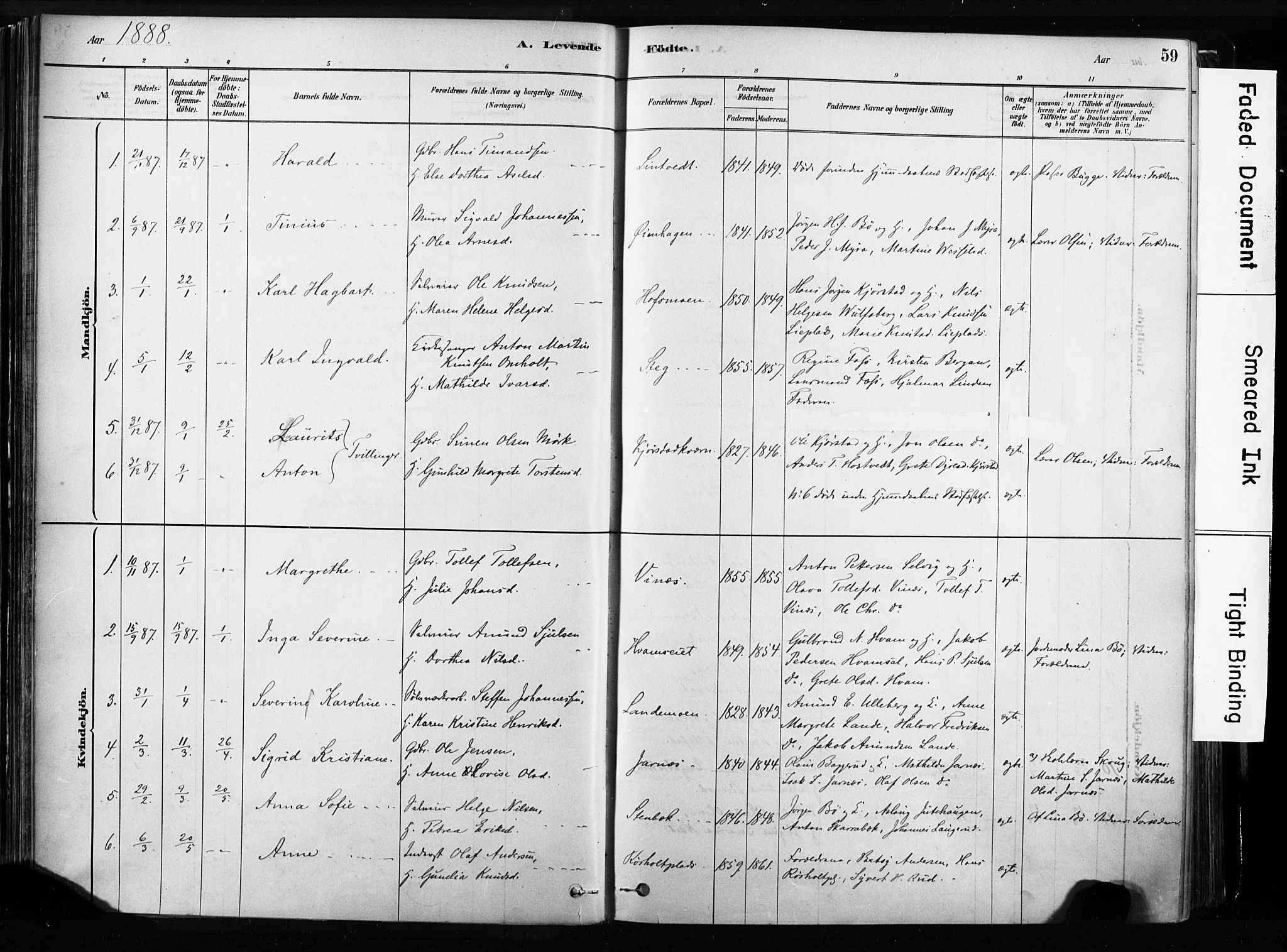Sandsvær kirkebøker, SAKO/A-244/F/Fb/L0001: Parish register (official) no. II 1, 1878-1906, p. 59
