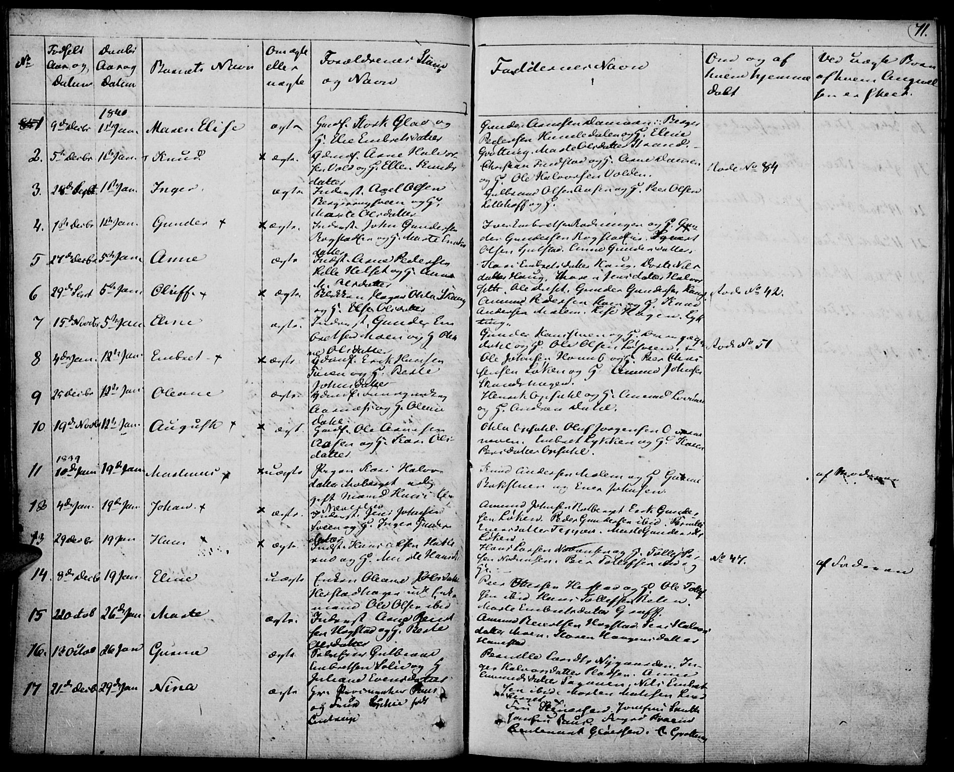 Elverum prestekontor, SAH/PREST-044/H/Ha/Haa/L0008: Parish register (official) no. 8, 1830-1842, p. 71