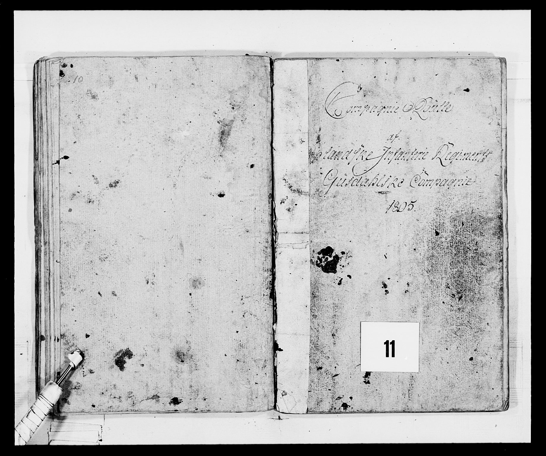 Generalitets- og kommissariatskollegiet, Det kongelige norske kommissariatskollegium, AV/RA-EA-5420/E/Eh/L0068: Opplandske nasjonale infanteriregiment, 1802-1805, p. 491