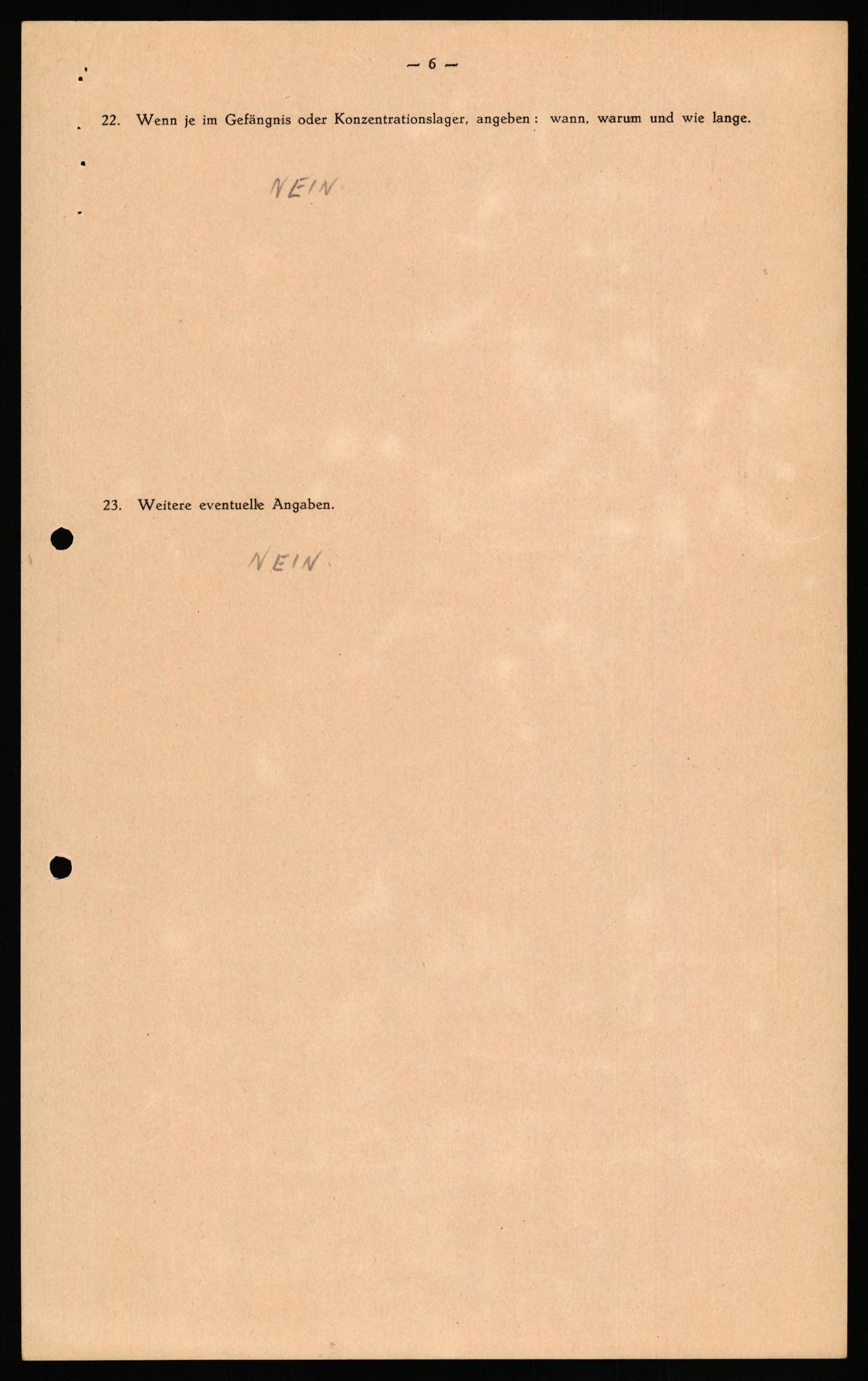 Forsvaret, Forsvarets overkommando II, RA/RAFA-3915/D/Db/L0035: CI Questionaires. Tyske okkupasjonsstyrker i Norge. Tyskere., 1945-1946, p. 380