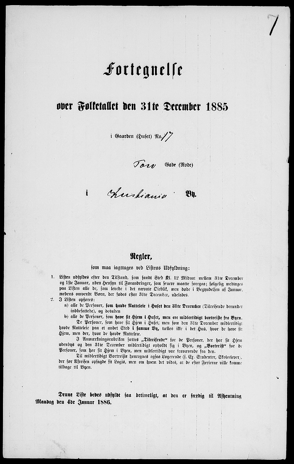 RA, 1885 census for 0301 Kristiania, 1885, p. 5573