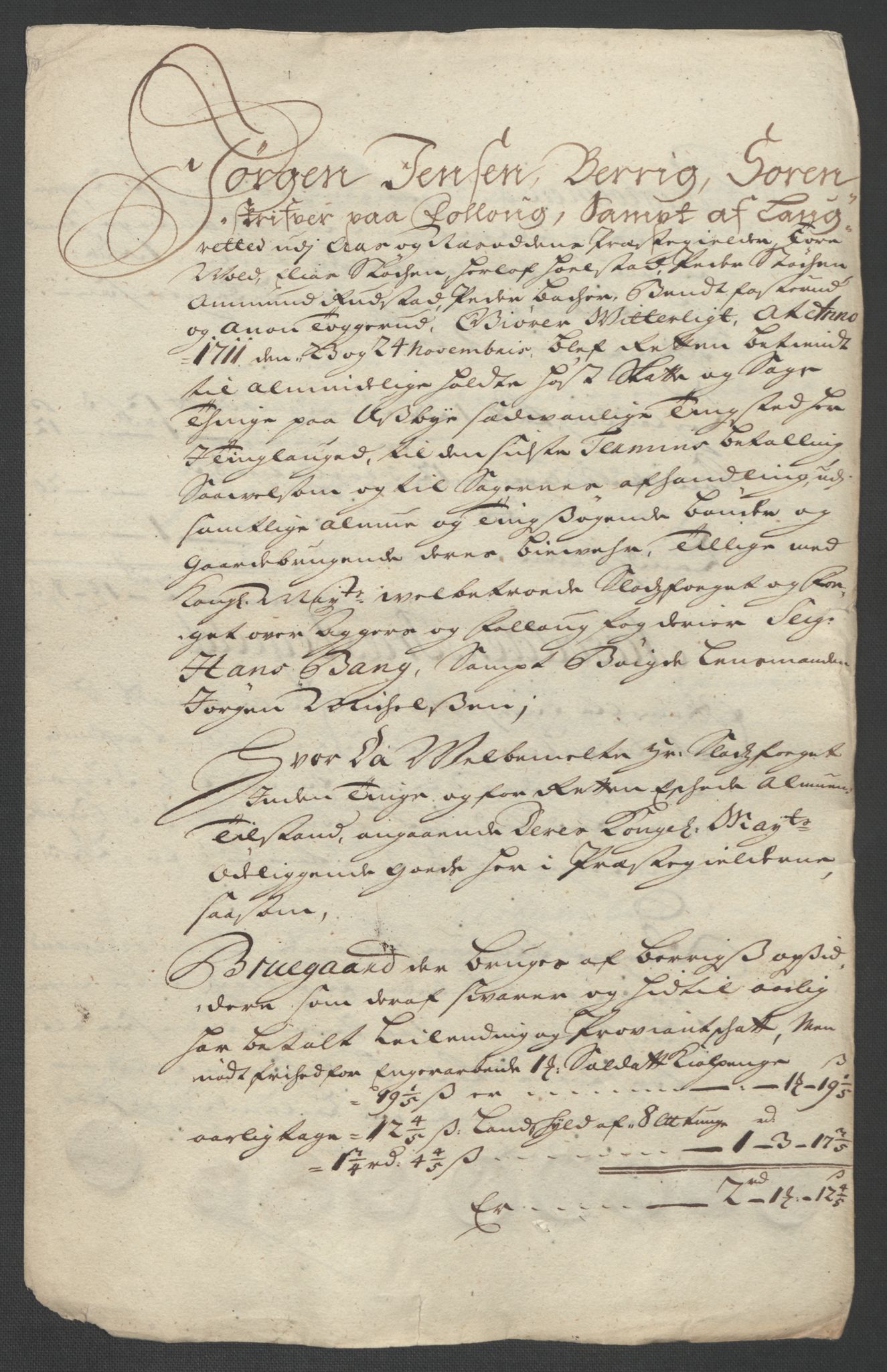 Rentekammeret inntil 1814, Reviderte regnskaper, Fogderegnskap, AV/RA-EA-4092/R10/L0448: Fogderegnskap Aker og Follo, 1710-1711, p. 347