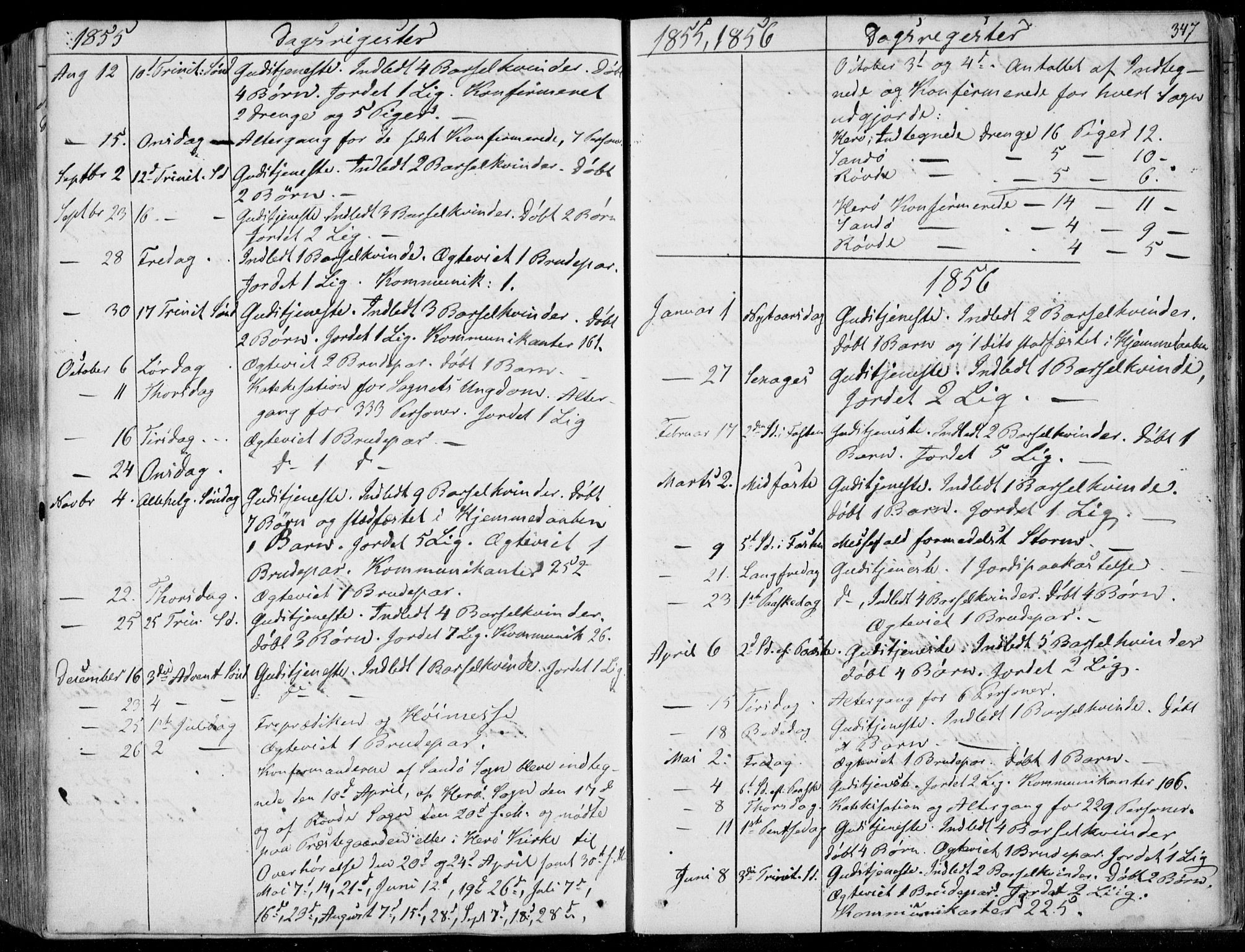 Ministerialprotokoller, klokkerbøker og fødselsregistre - Møre og Romsdal, AV/SAT-A-1454/507/L0070: Parish register (official) no. 507A05, 1842-1873, p. 347