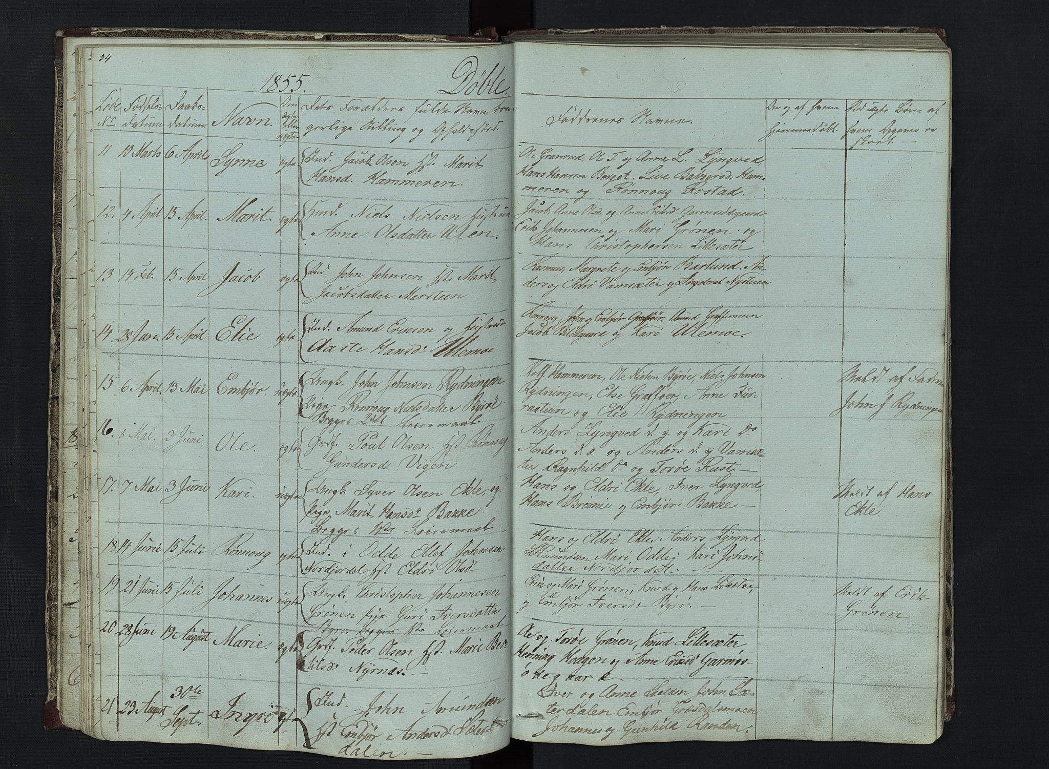 Lom prestekontor, AV/SAH-PREST-070/L/L0014: Parish register (copy) no. 14, 1845-1876, p. 34-35