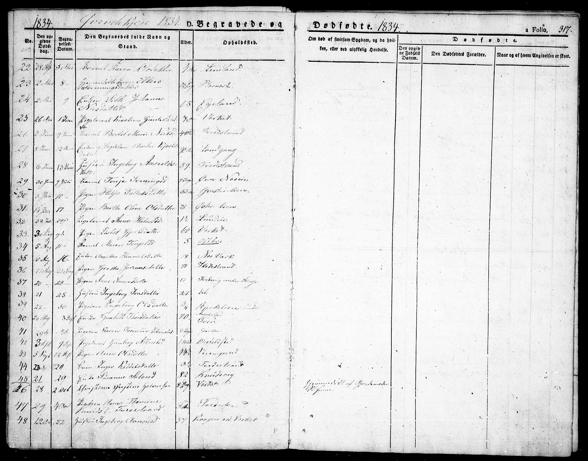 Holt sokneprestkontor, AV/SAK-1111-0021/F/Fa/L0006: Parish register (official) no. A 6, 1820-1835, p. 317