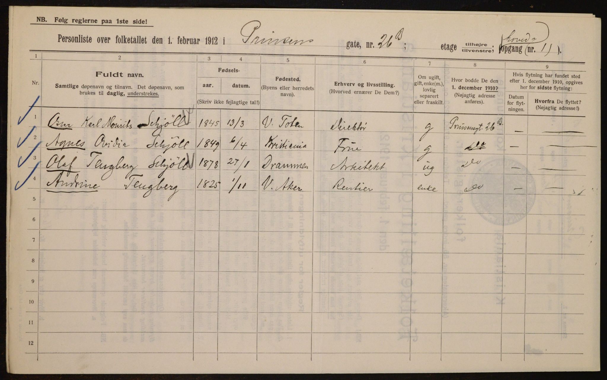 OBA, Municipal Census 1912 for Kristiania, 1912, p. 81614