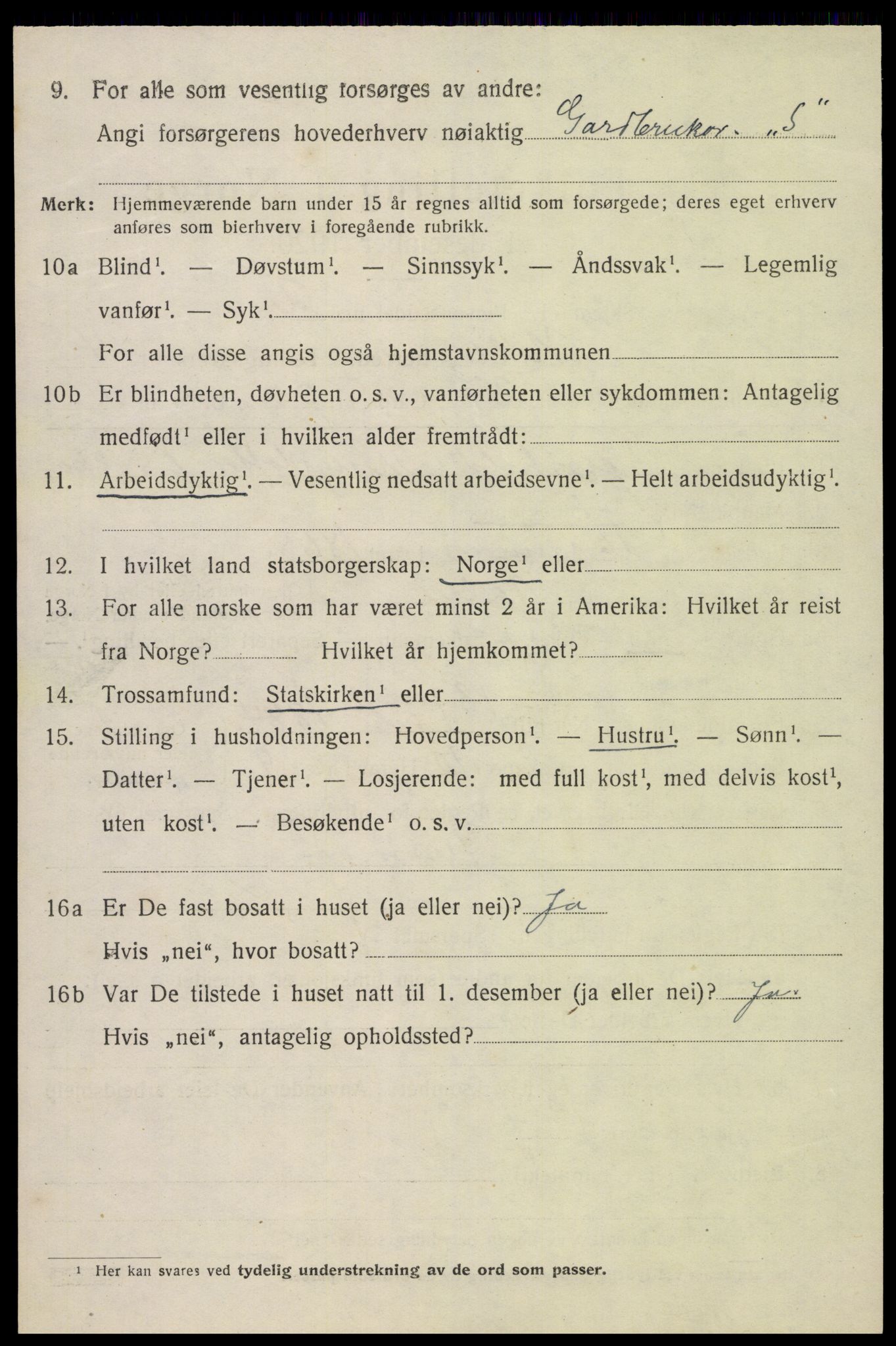 SAK, 1920 census for Valle, 1920, p. 2280