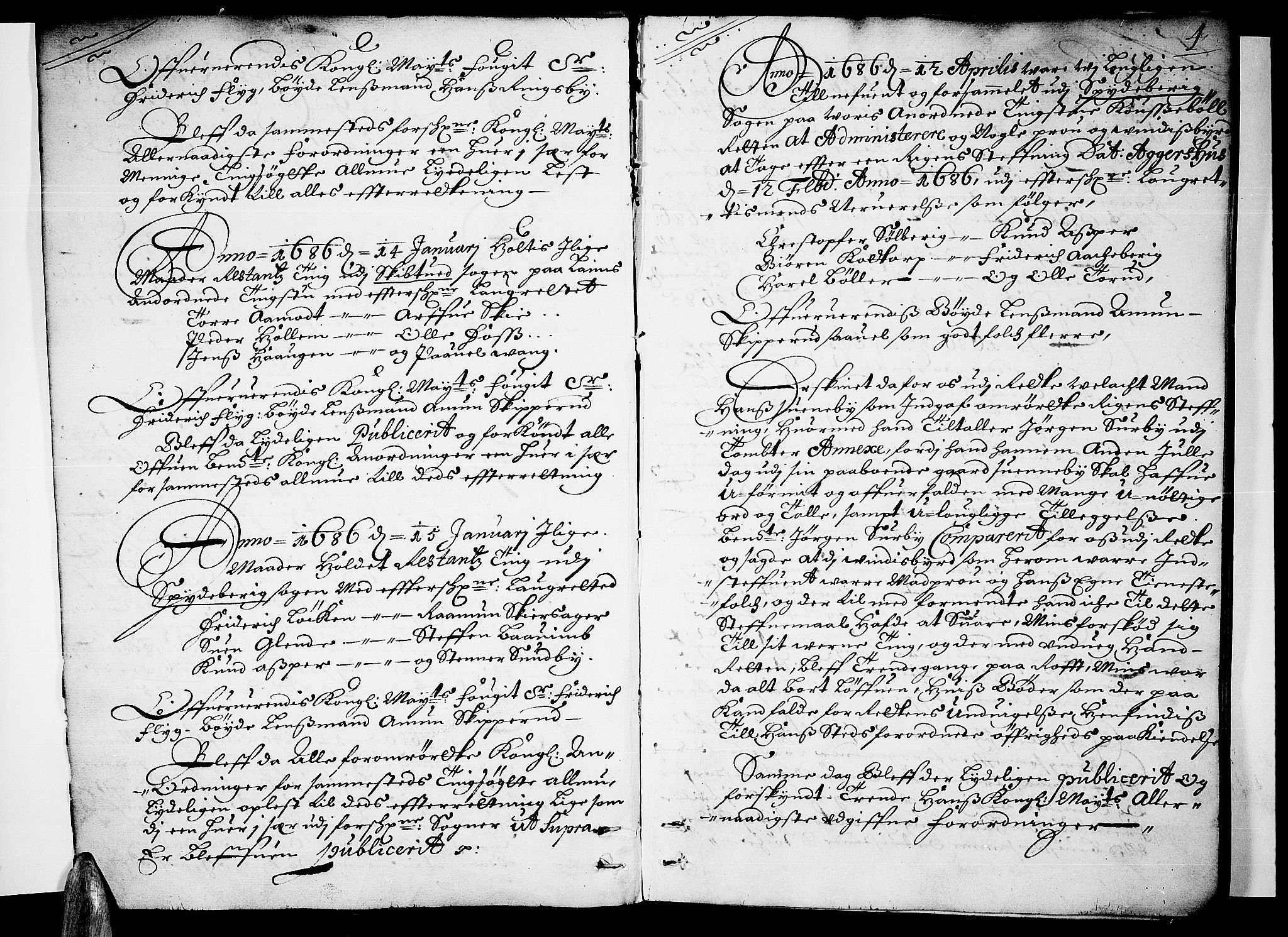 Rakkestad sorenskriveri, SAO/A-10686/F/Fb/L0031: Tingbøker, 1686, p. 3b-4a
