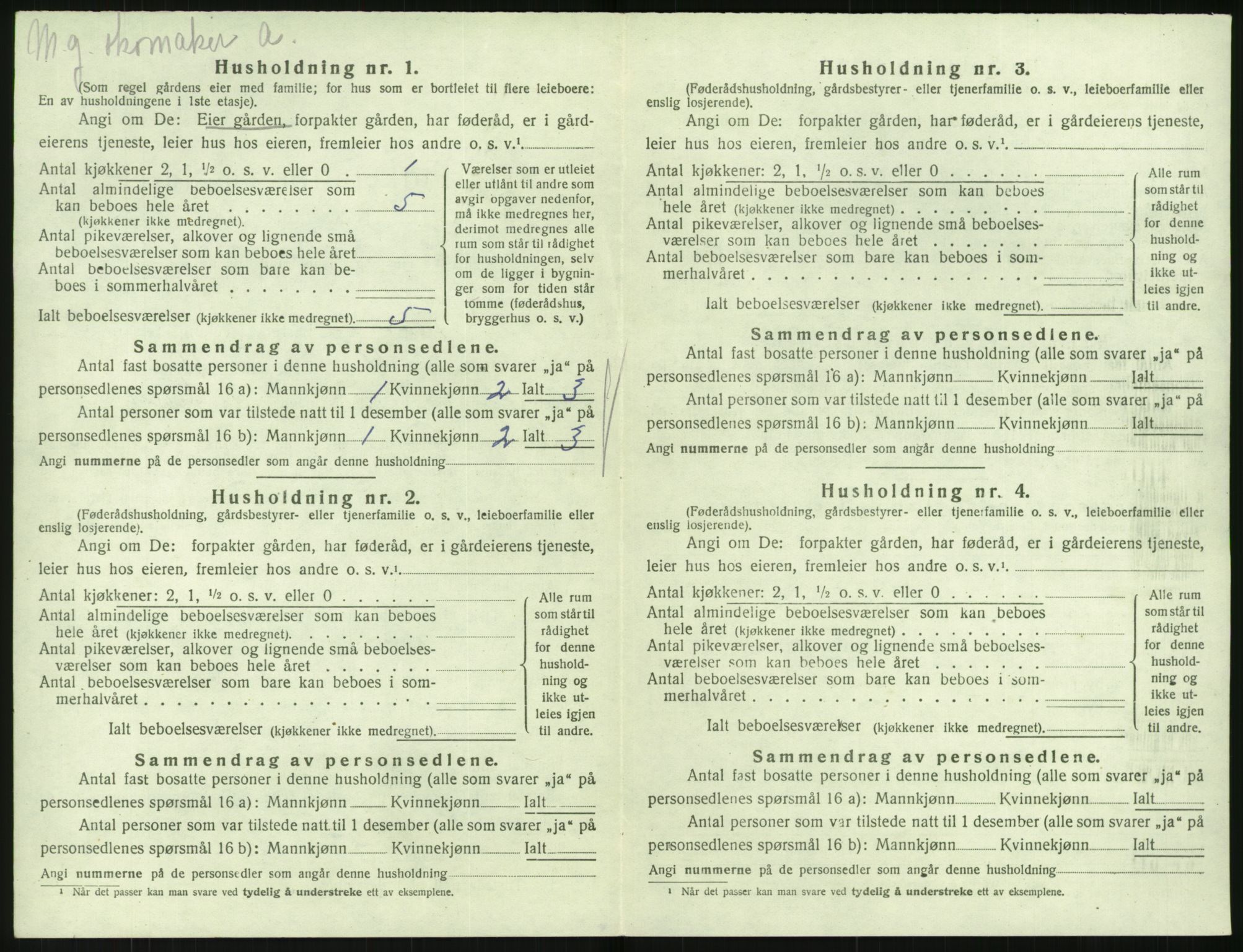 SAK, 1920 census for Flosta, 1920, p. 239