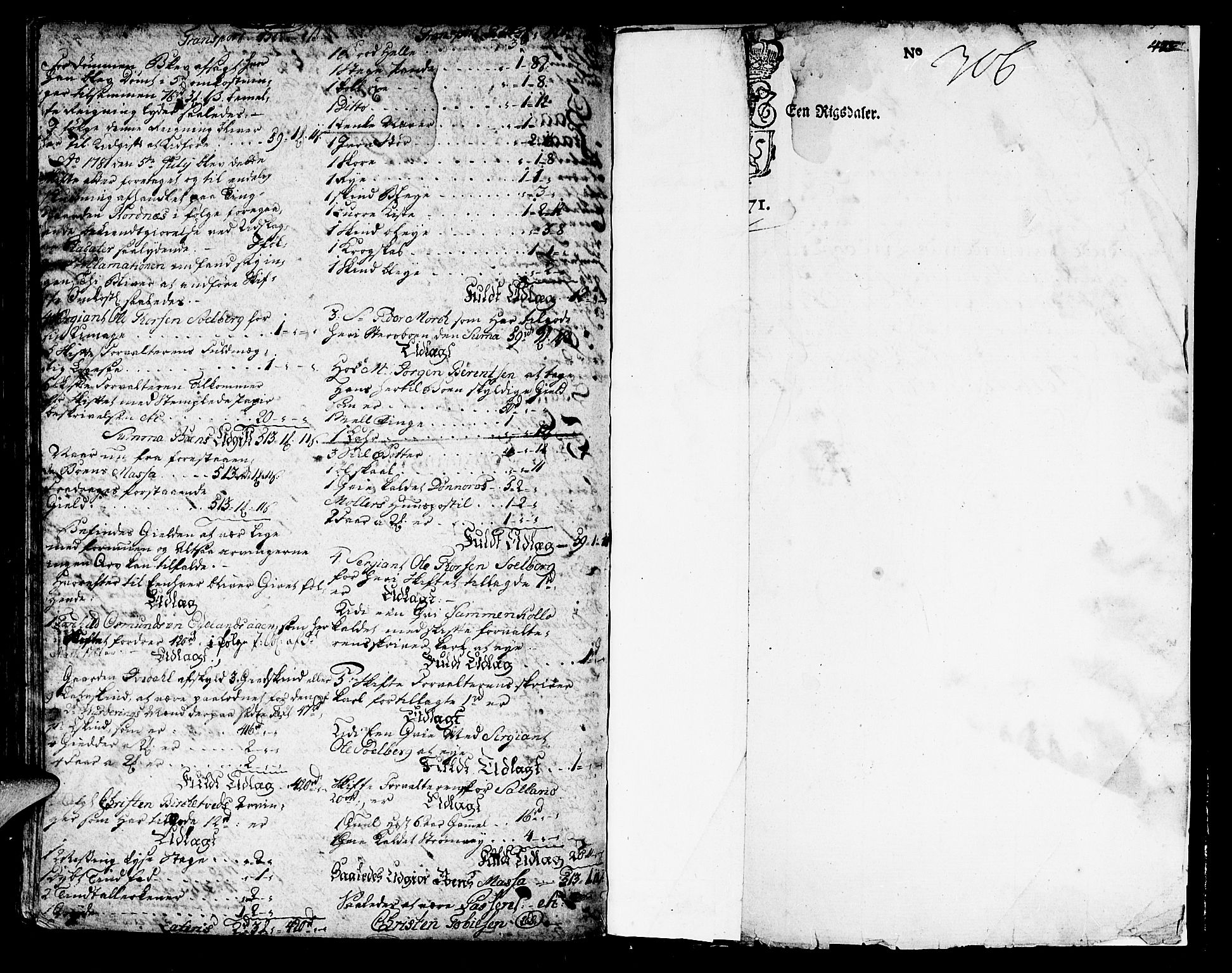 Setesdal sorenskriveri, SAK/1221-0011/H/Hc/L0009: Skifteprotokoll nr 8 med register, 1769-1781, p. 472b-473a