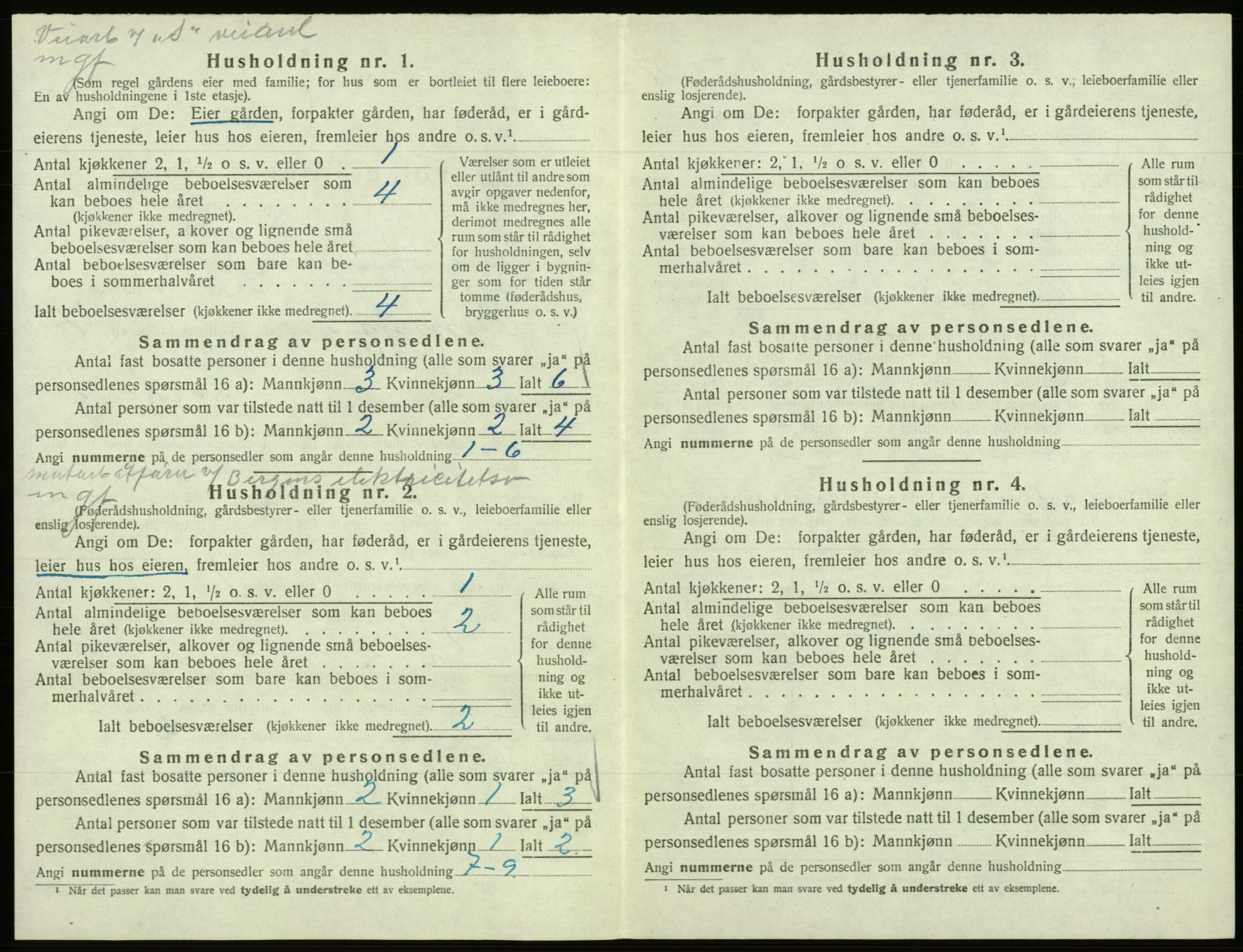 SAB, 1920 census for Samnanger, 1920, p. 405