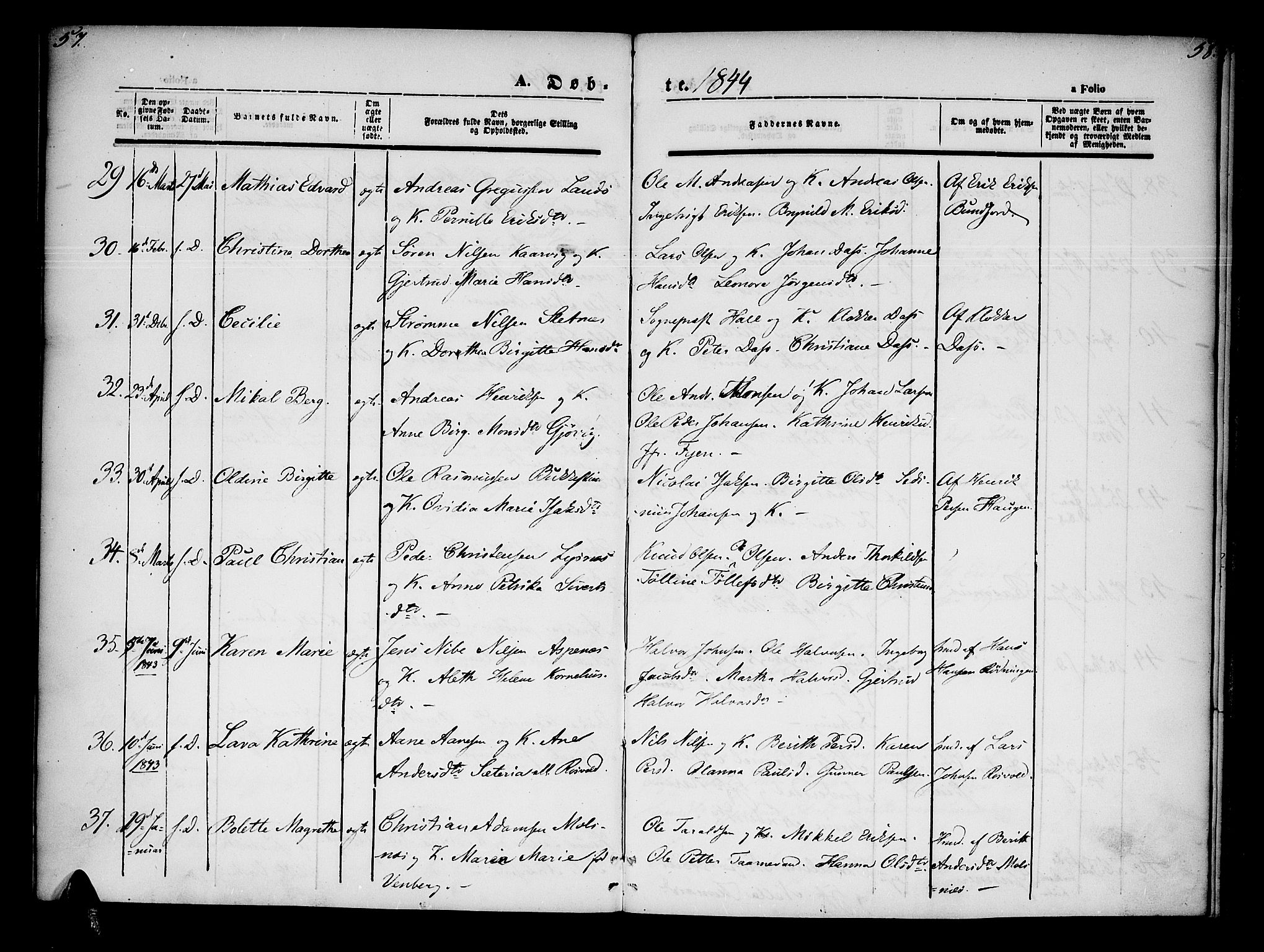 Lenvik sokneprestembete, SATØ/S-1310/H/Ha/Haa/L0005kirke: Parish register (official) no. 5, 1842-1844, p. 57-58