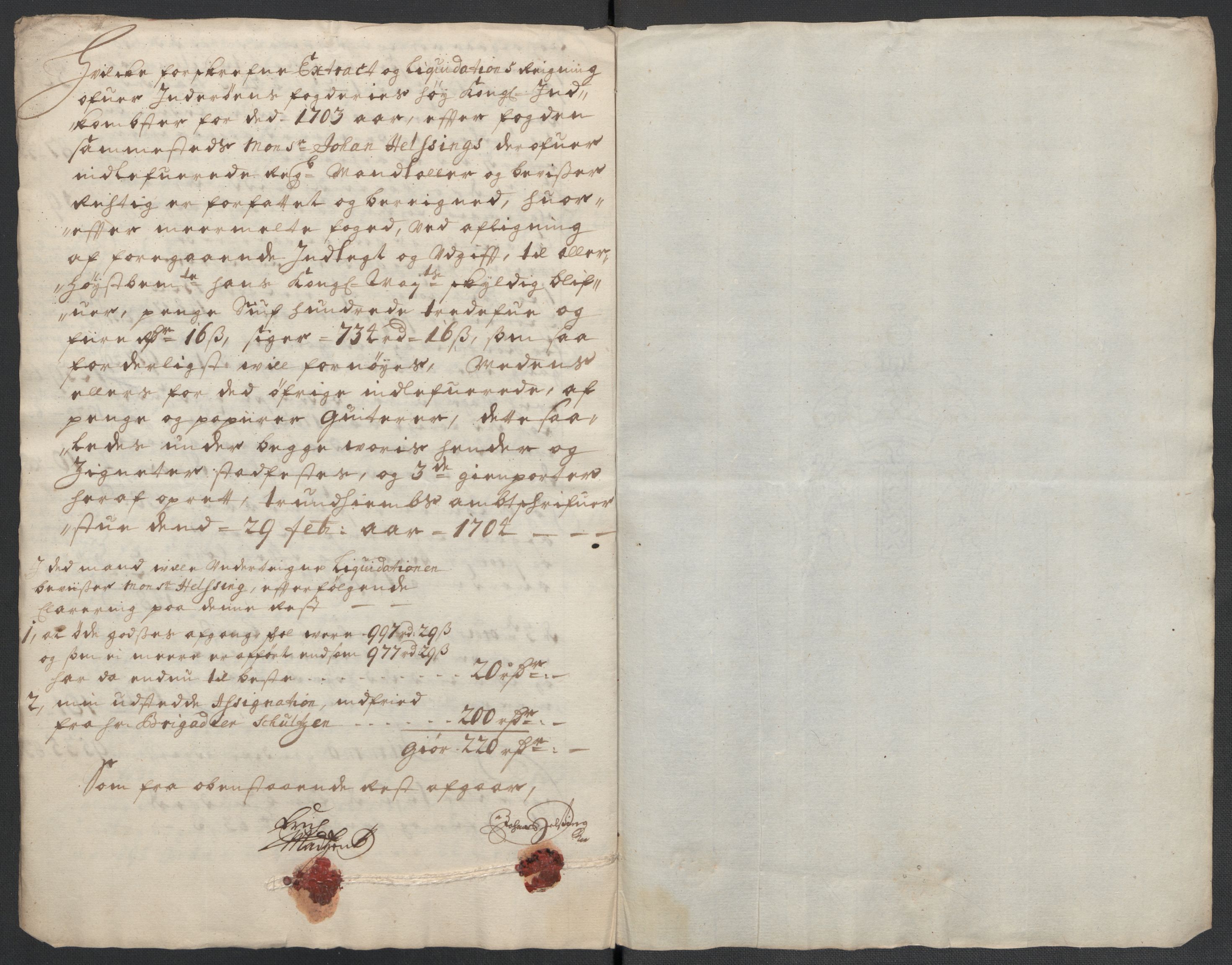 Rentekammeret inntil 1814, Reviderte regnskaper, Fogderegnskap, AV/RA-EA-4092/R63/L4313: Fogderegnskap Inderøy, 1703-1704, p. 16