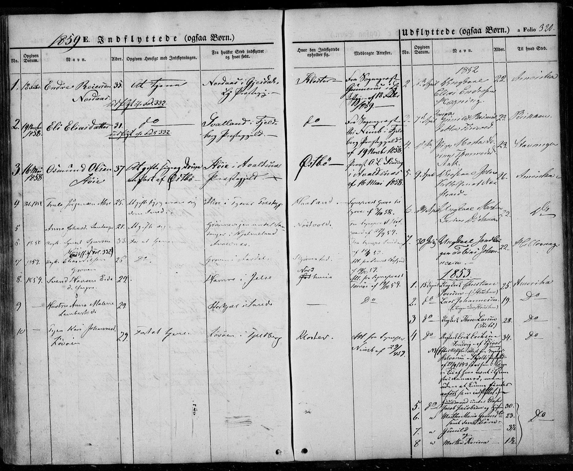 Rennesøy sokneprestkontor, SAST/A -101827/H/Ha/Haa/L0005: Parish register (official) no. A 5, 1838-1859, p. 320
