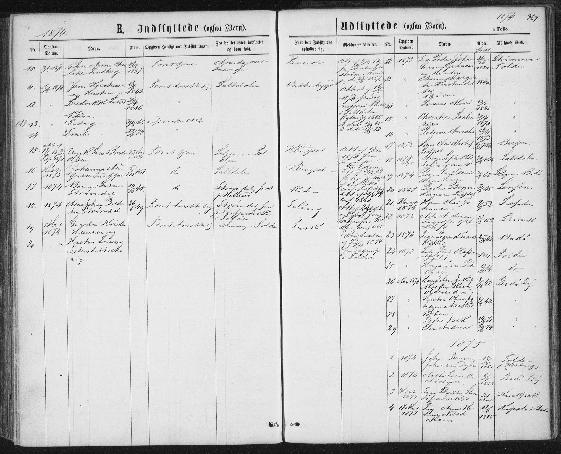 Ministerialprotokoller, klokkerbøker og fødselsregistre - Nordland, SAT/A-1459/852/L0739: Parish register (official) no. 852A09, 1866-1877, p. 367