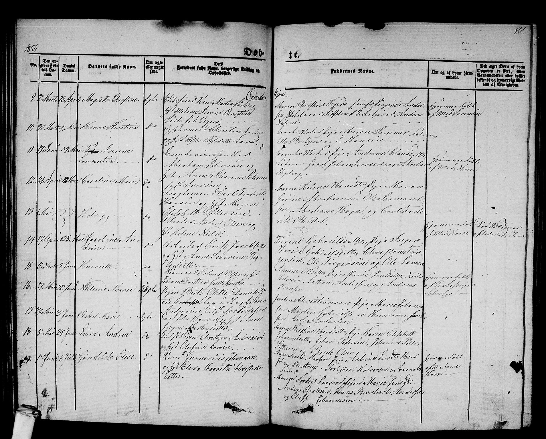 Larvik kirkebøker, AV/SAKO-A-352/G/Gb/L0002: Parish register (copy) no. II 2, 1843-1866, p. 81