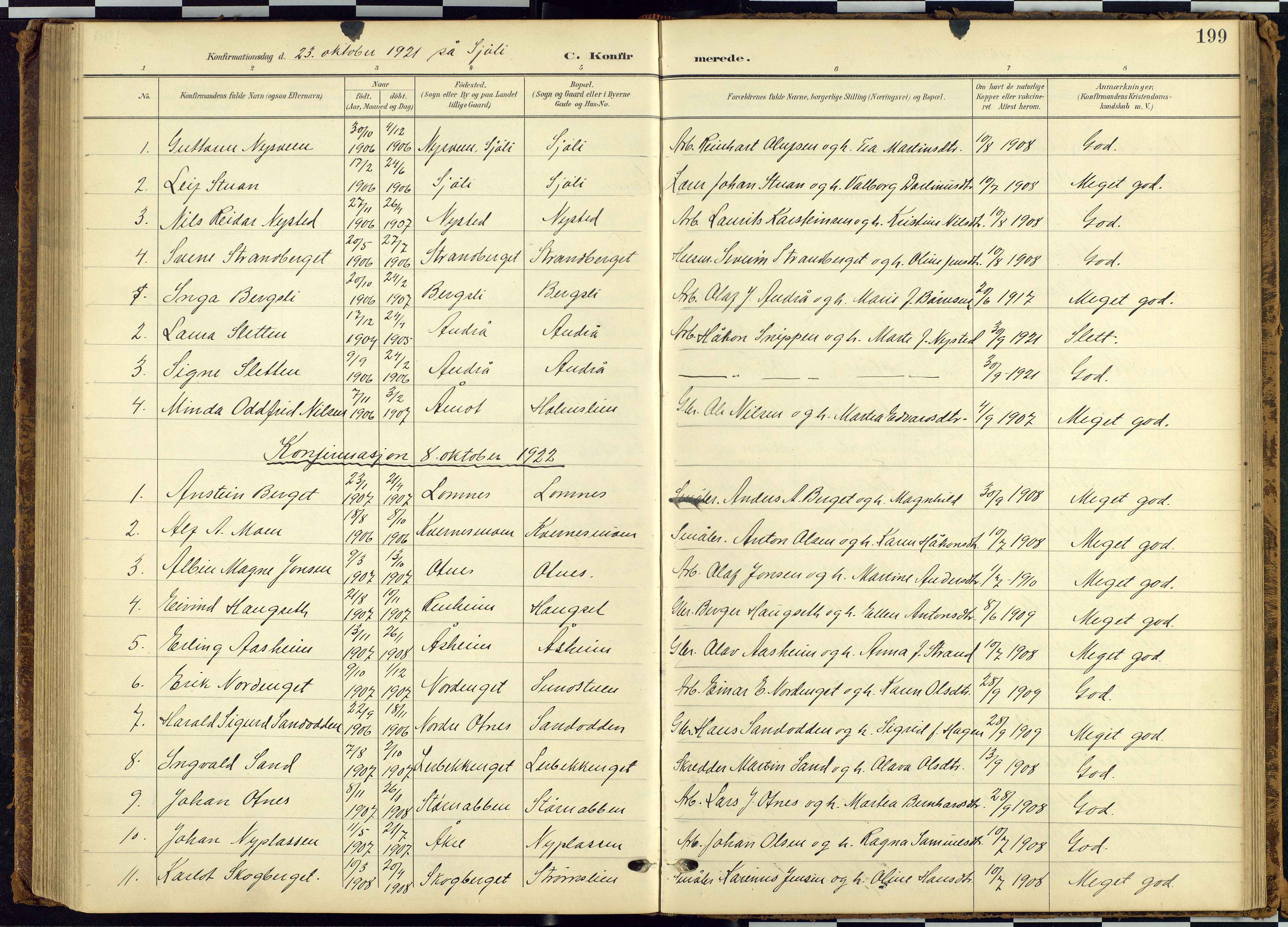 Rendalen prestekontor, SAH/PREST-054/H/Ha/Hab/L0010: Parish register (copy) no. 10, 1903-1940, p. 199