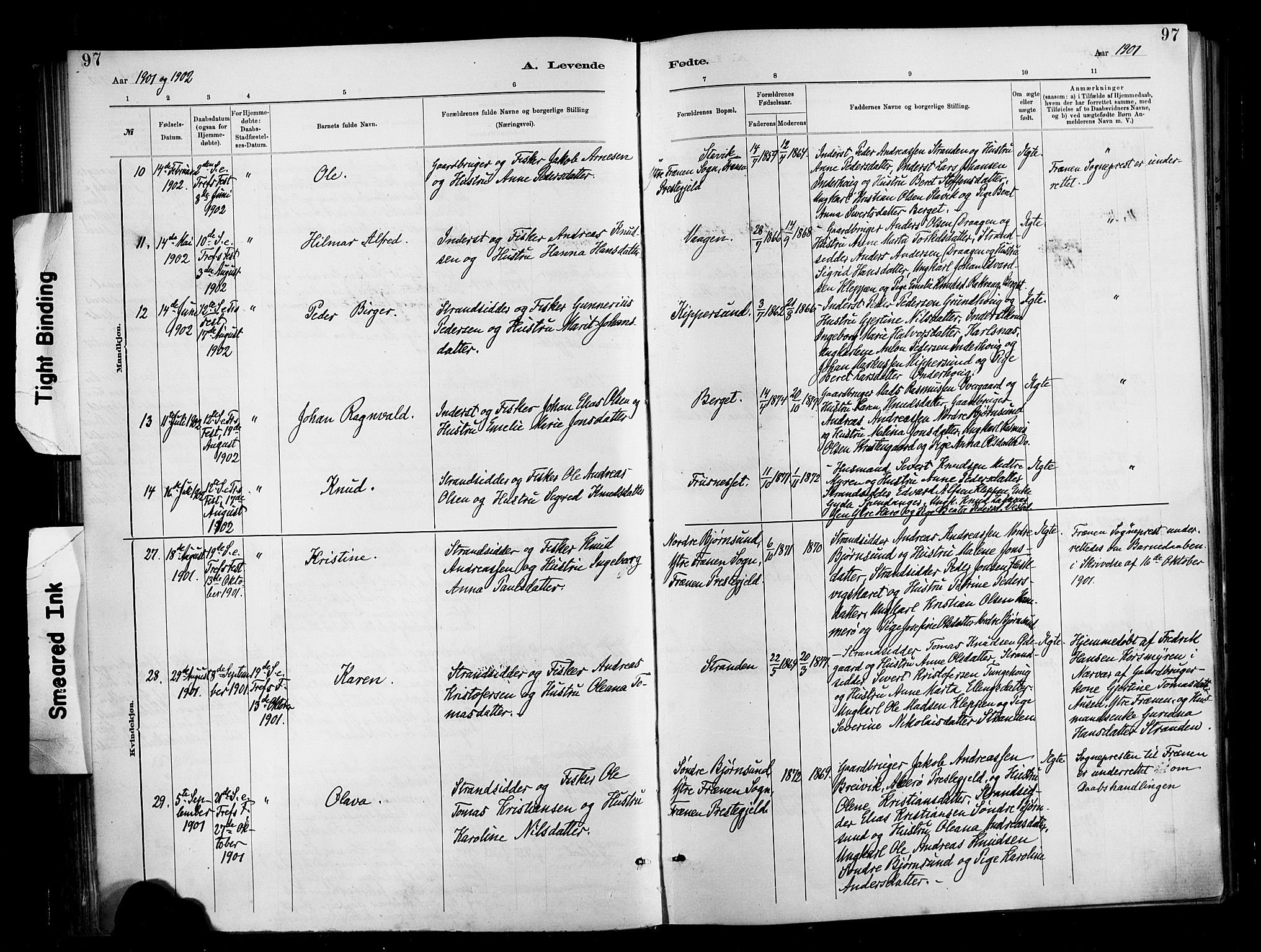 Ministerialprotokoller, klokkerbøker og fødselsregistre - Møre og Romsdal, SAT/A-1454/566/L0769: Parish register (official) no. 566A08, 1881-1903, p. 97