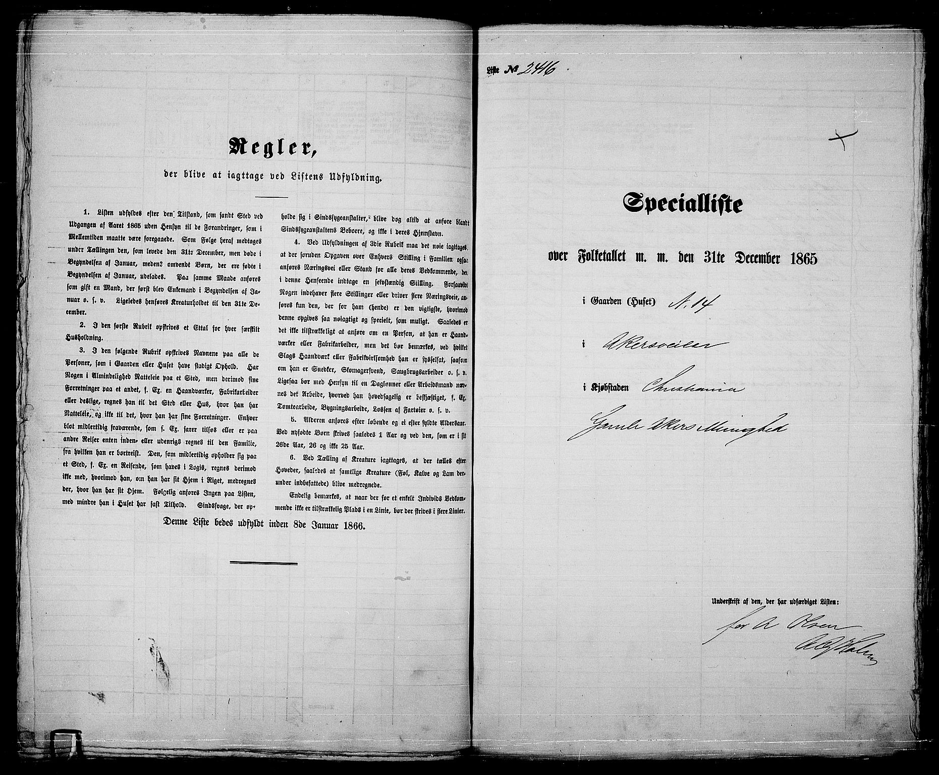 RA, 1865 census for Kristiania, 1865, p. 5366