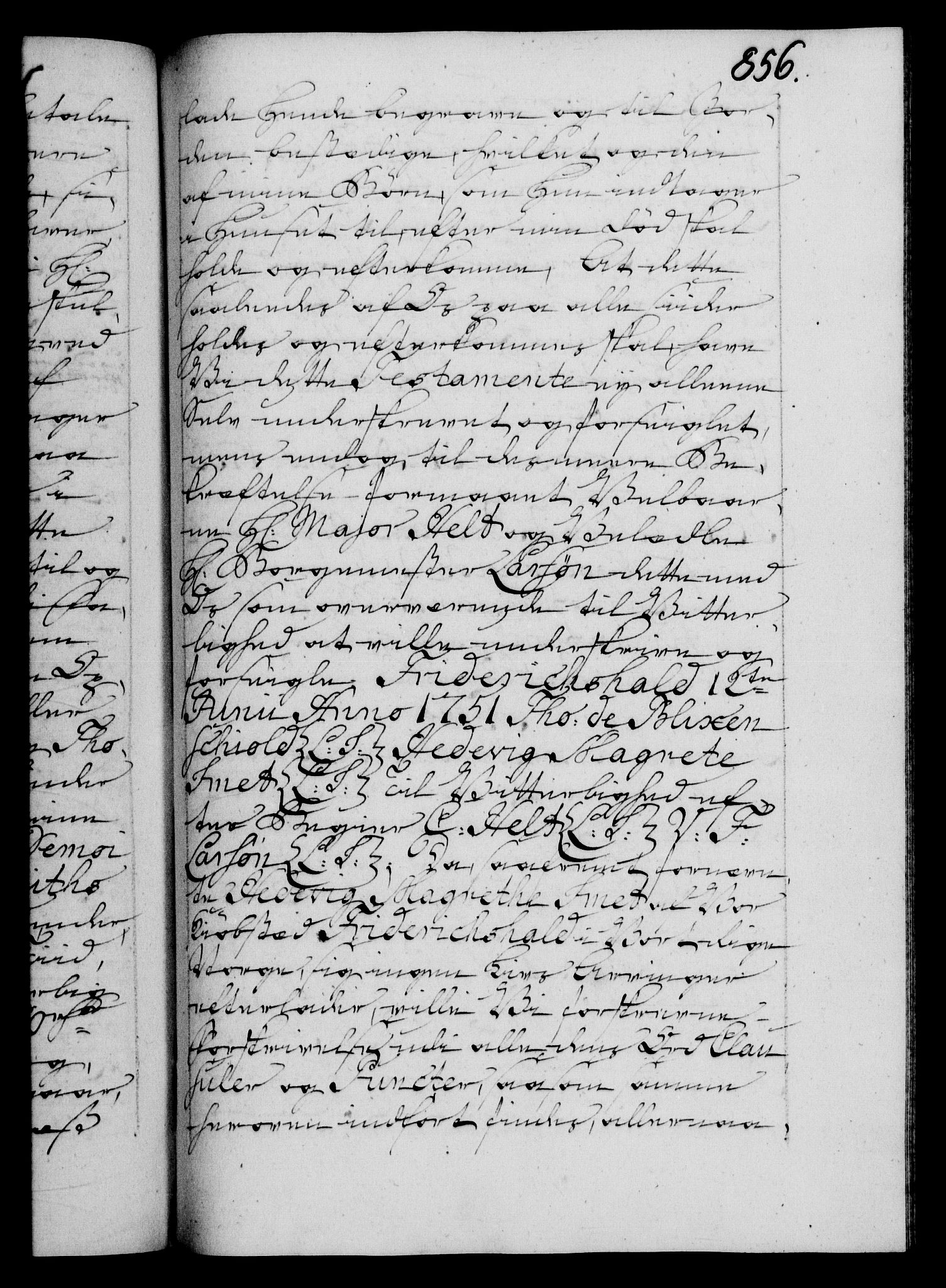 Danske Kanselli 1572-1799, RA/EA-3023/F/Fc/Fca/Fcaa/L0037: Norske registre, 1751-1752, p. 856a