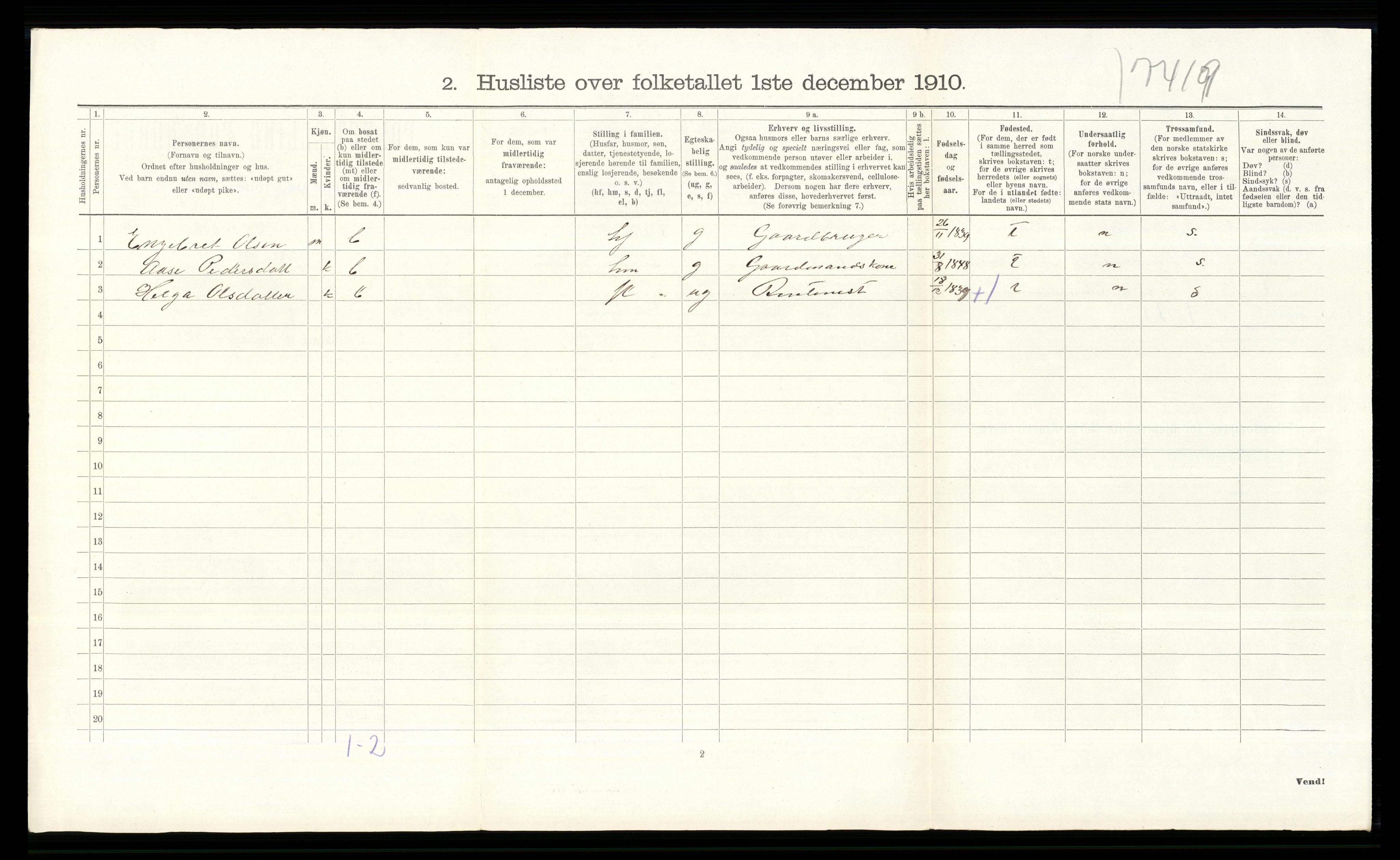 RA, 1910 census for Krødsherad, 1910, p. 470