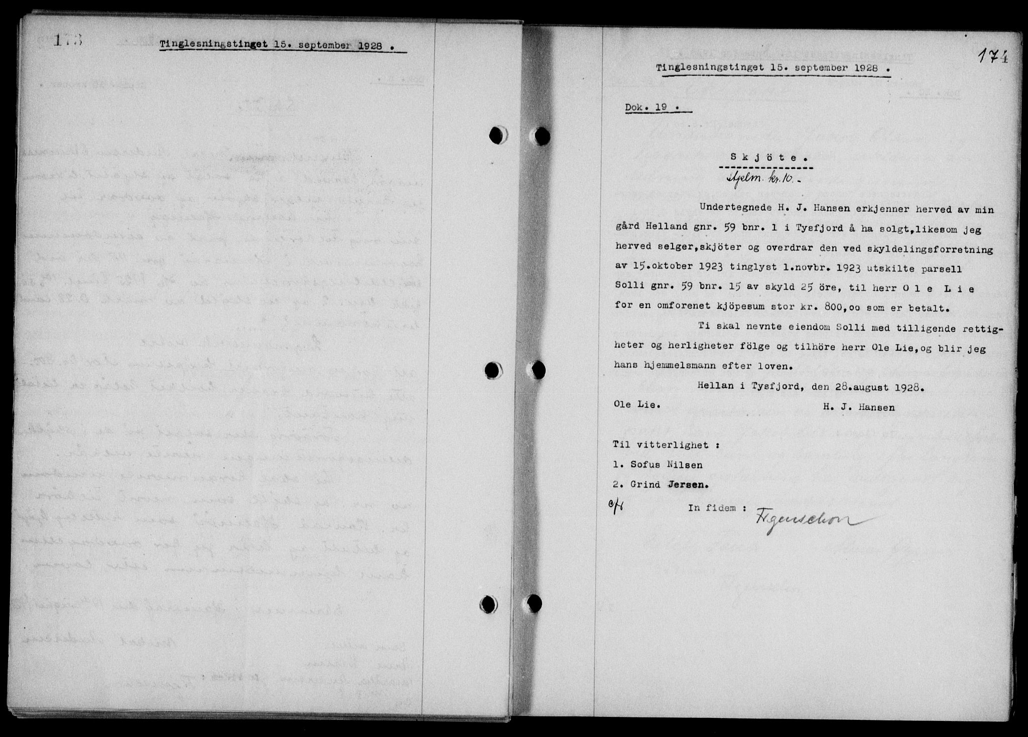 Steigen og Ofoten sorenskriveri, SAT/A-0030/1/2/2C/L0015/0002: Mortgage book no. 16 og 17-I, 1927-1928, Deed date: 15.09.1928
