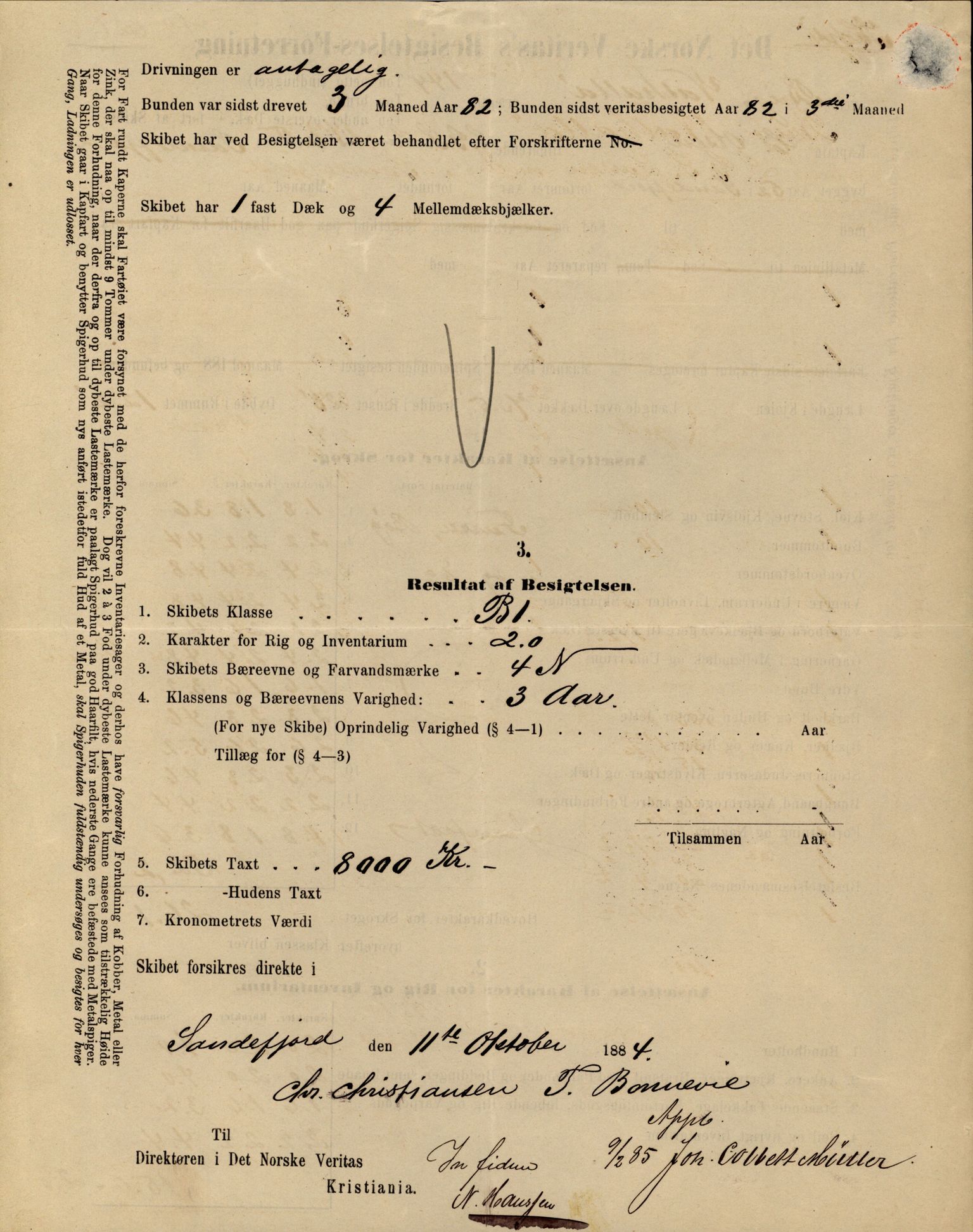 Pa 63 - Østlandske skibsassuranceforening, VEMU/A-1079/G/Ga/L0019/0003: Havaridokumenter / Empress, Eigil, Dato, Jarlen, Valhalla, Ternen, 1885-1886, p. 54