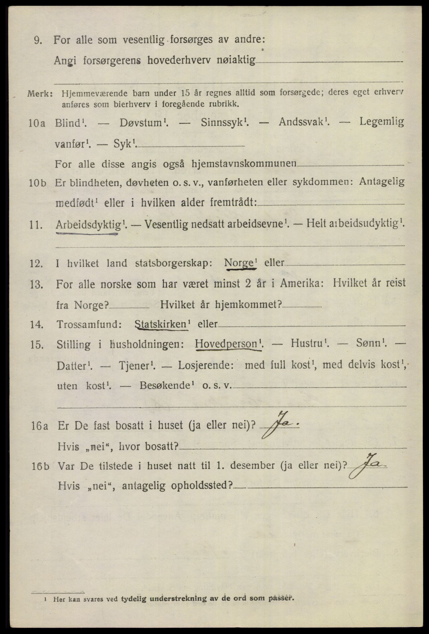 SAKO, 1920 census for Hemsedal, 1920, p. 551