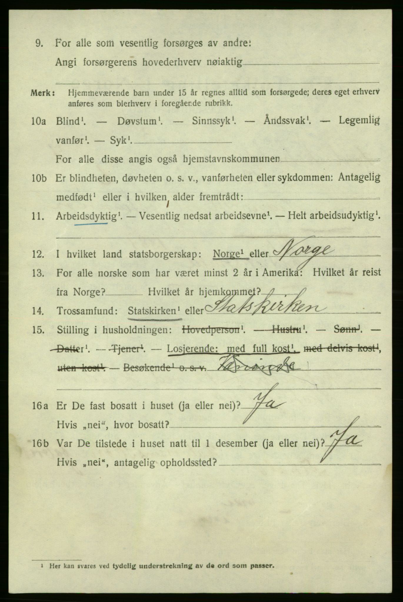 SAO, 1920 census for Fredrikshald, 1920, p. 14093