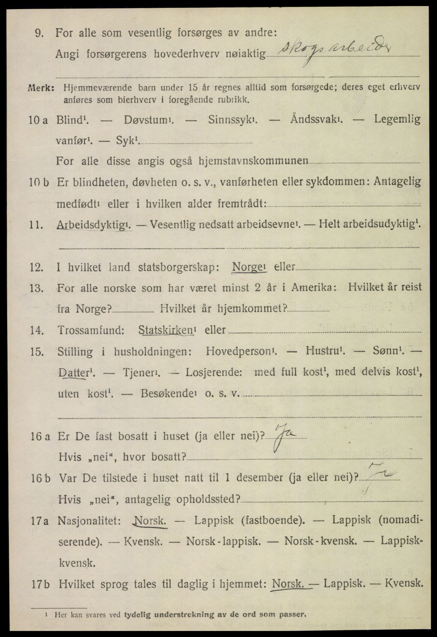 SAT, 1920 census for Ogndal, 1920, p. 700