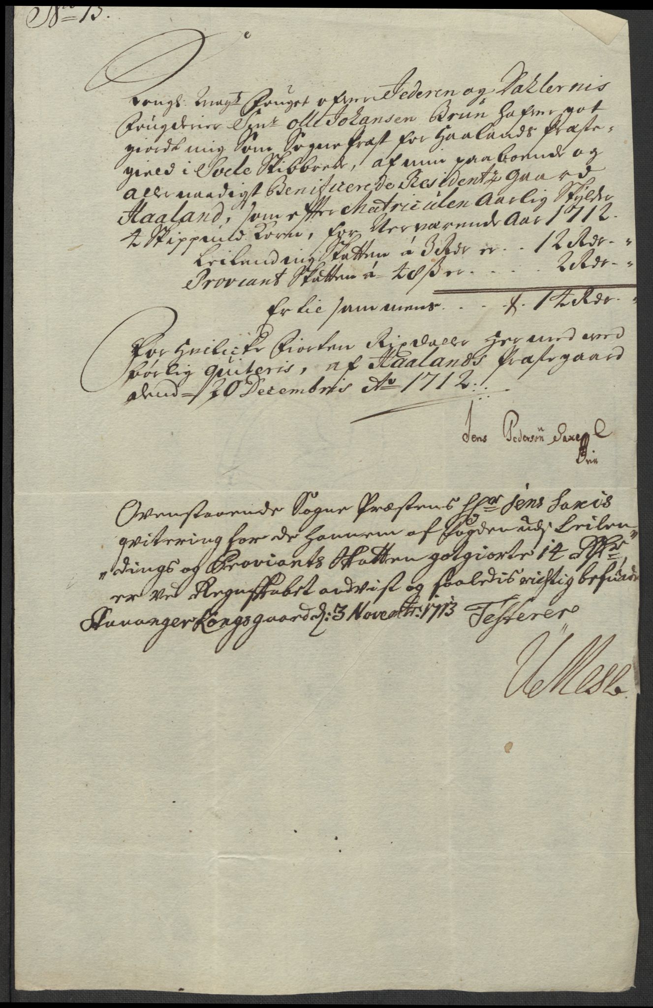 Rentekammeret inntil 1814, Reviderte regnskaper, Fogderegnskap, AV/RA-EA-4092/R46/L2737: Fogderegnskap Jæren og Dalane, 1712, p. 180